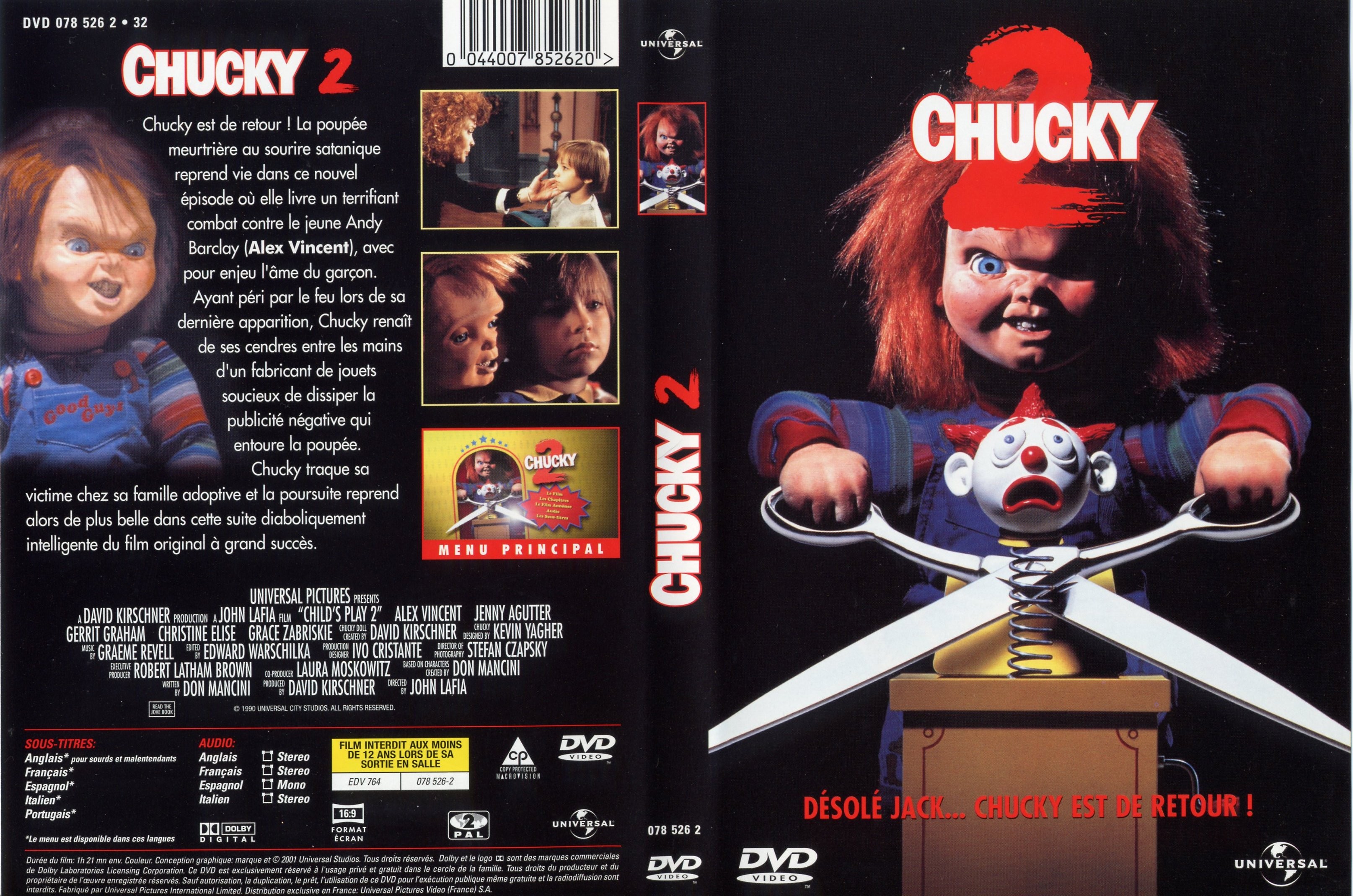 Jaquette DVD Chucky 2