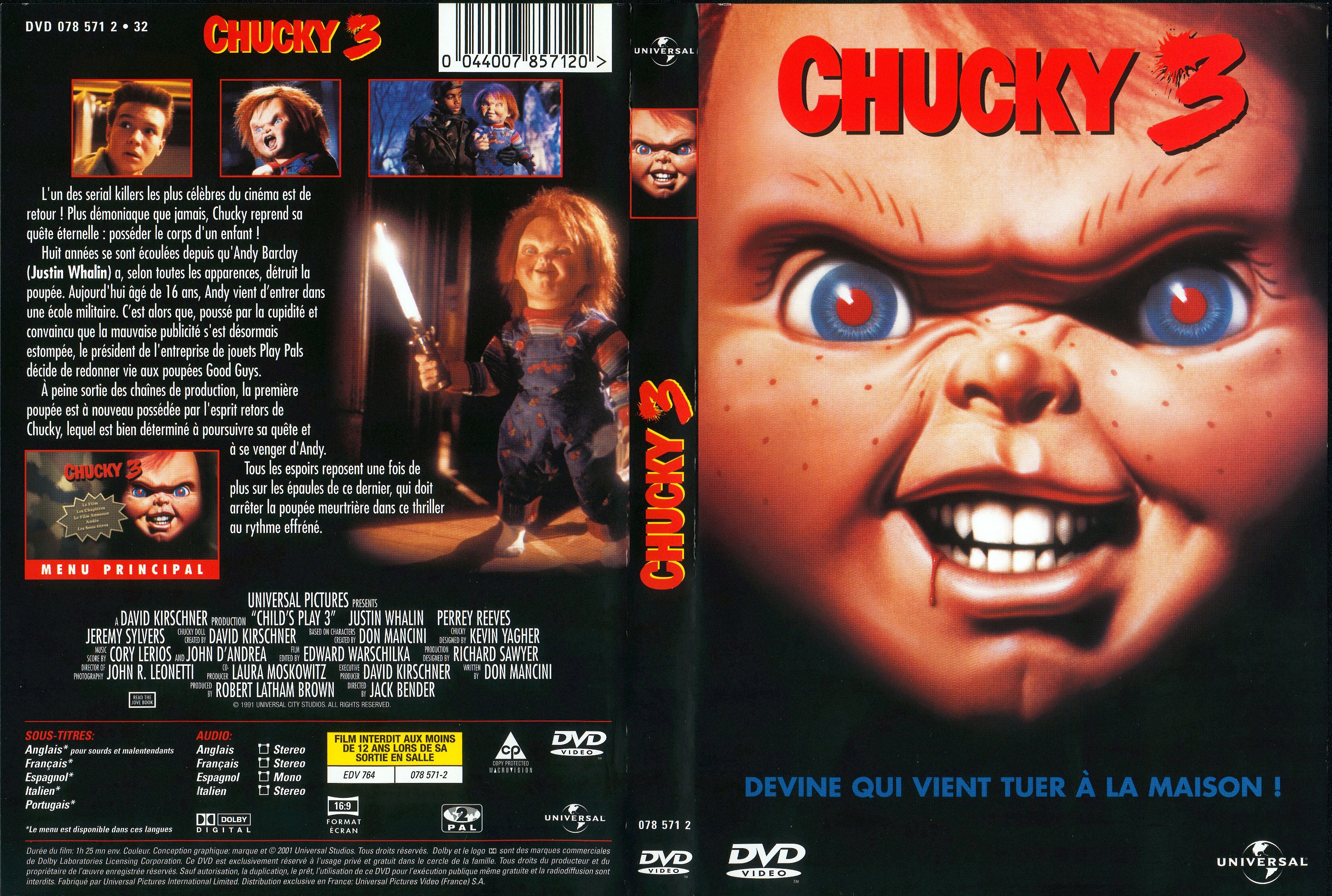 Jaquette DVD Chucky 3