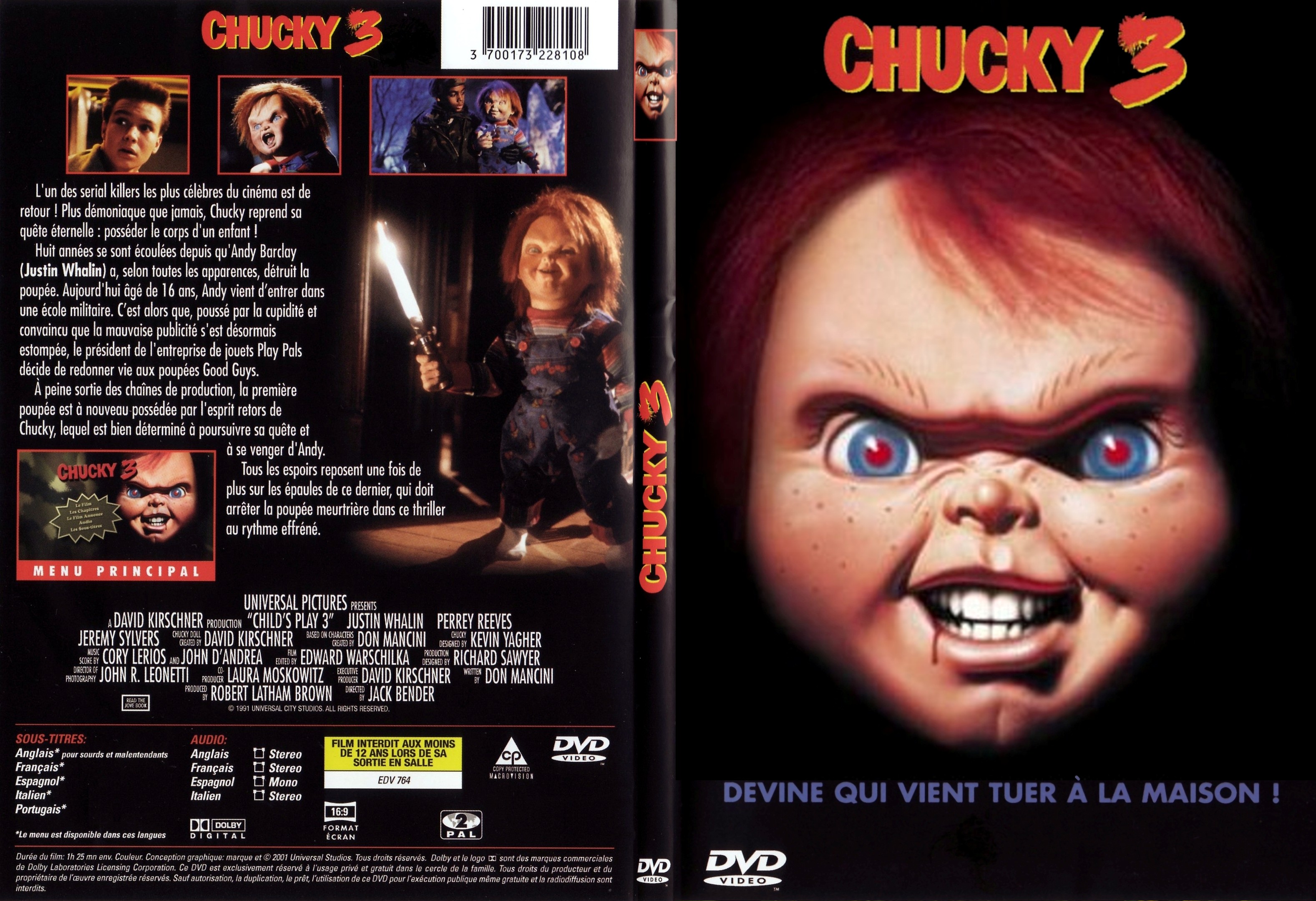 Jaquette DVD Chucky 3 - SLIM