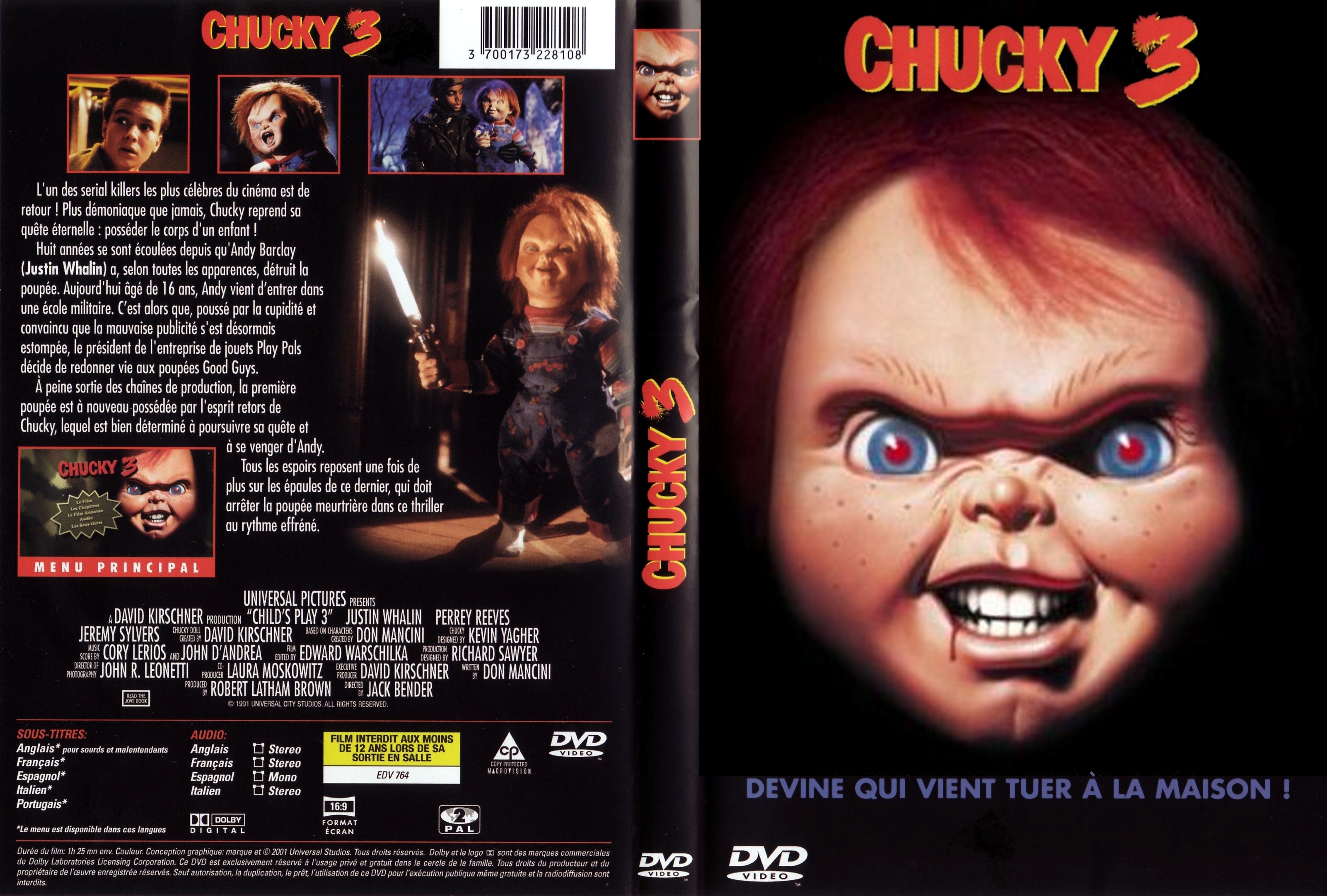 Jaquette DVD Chucky 3 v2