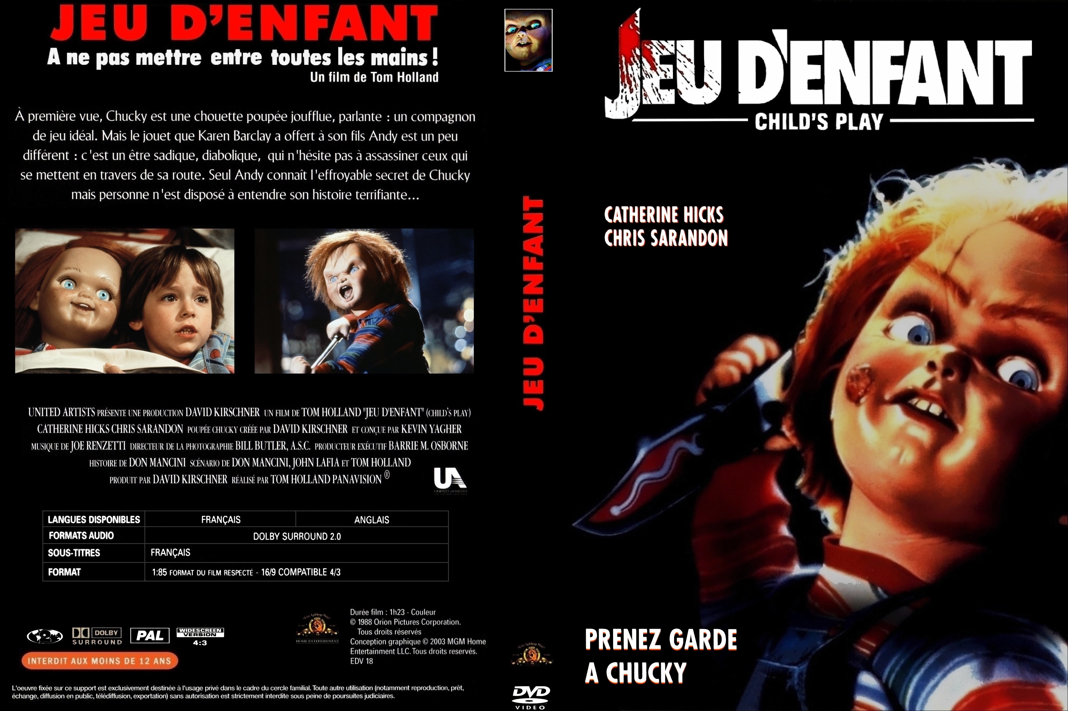 Jaquette DVD Chucky jeu d