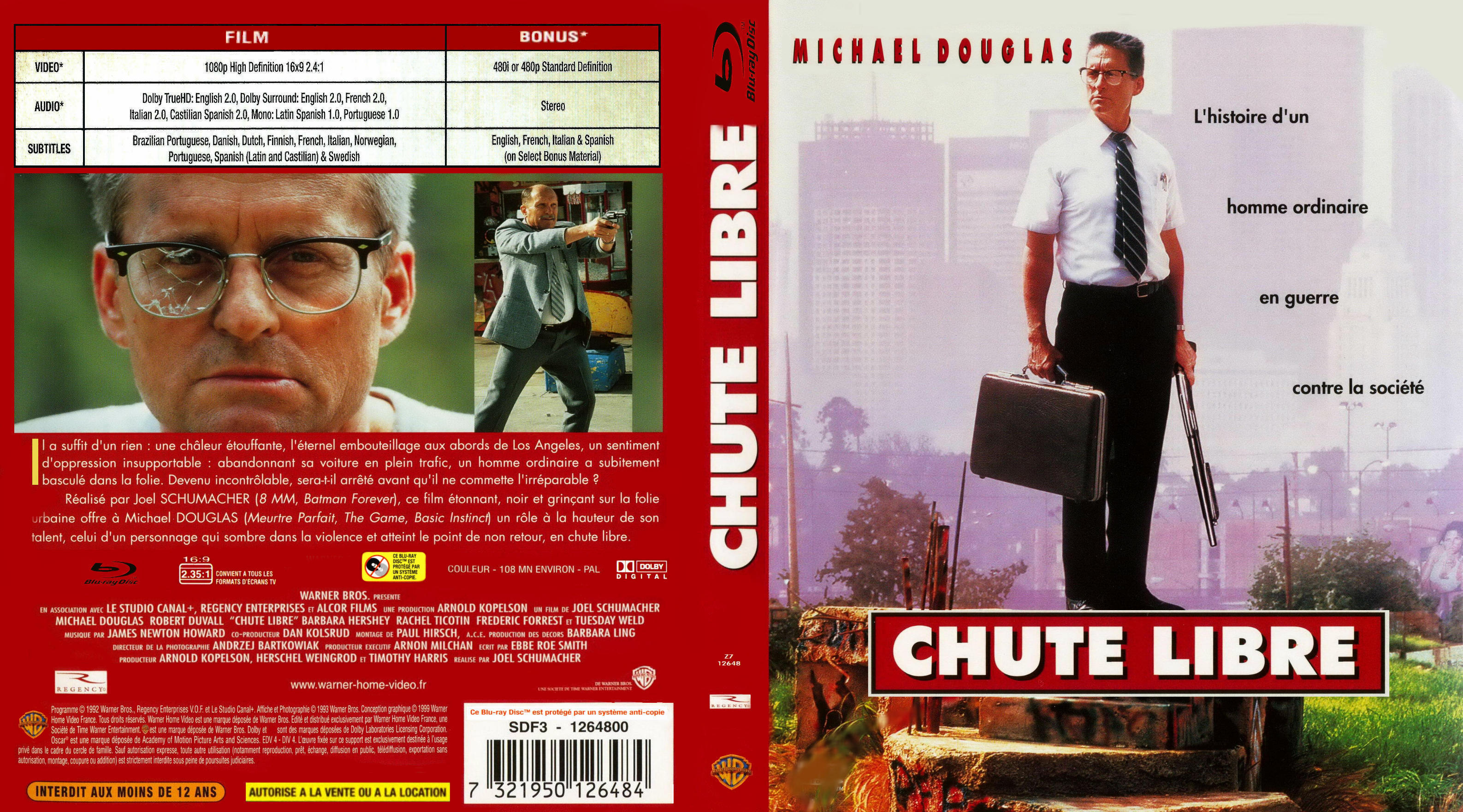 Jaquette DVD de Chute libre custom (BLU-RAY) - Cinéma Passion