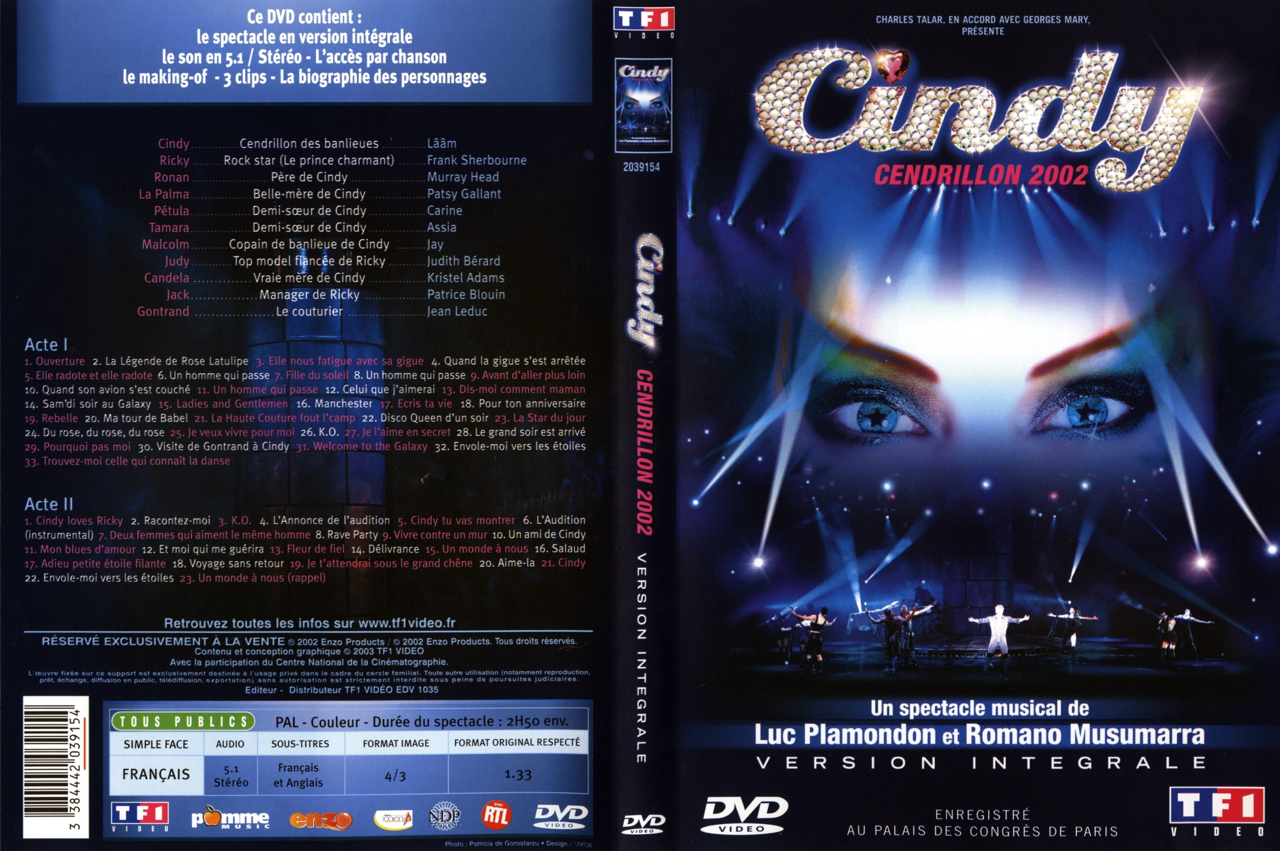 Jaquette DVD Cindy Cendrillon 2002