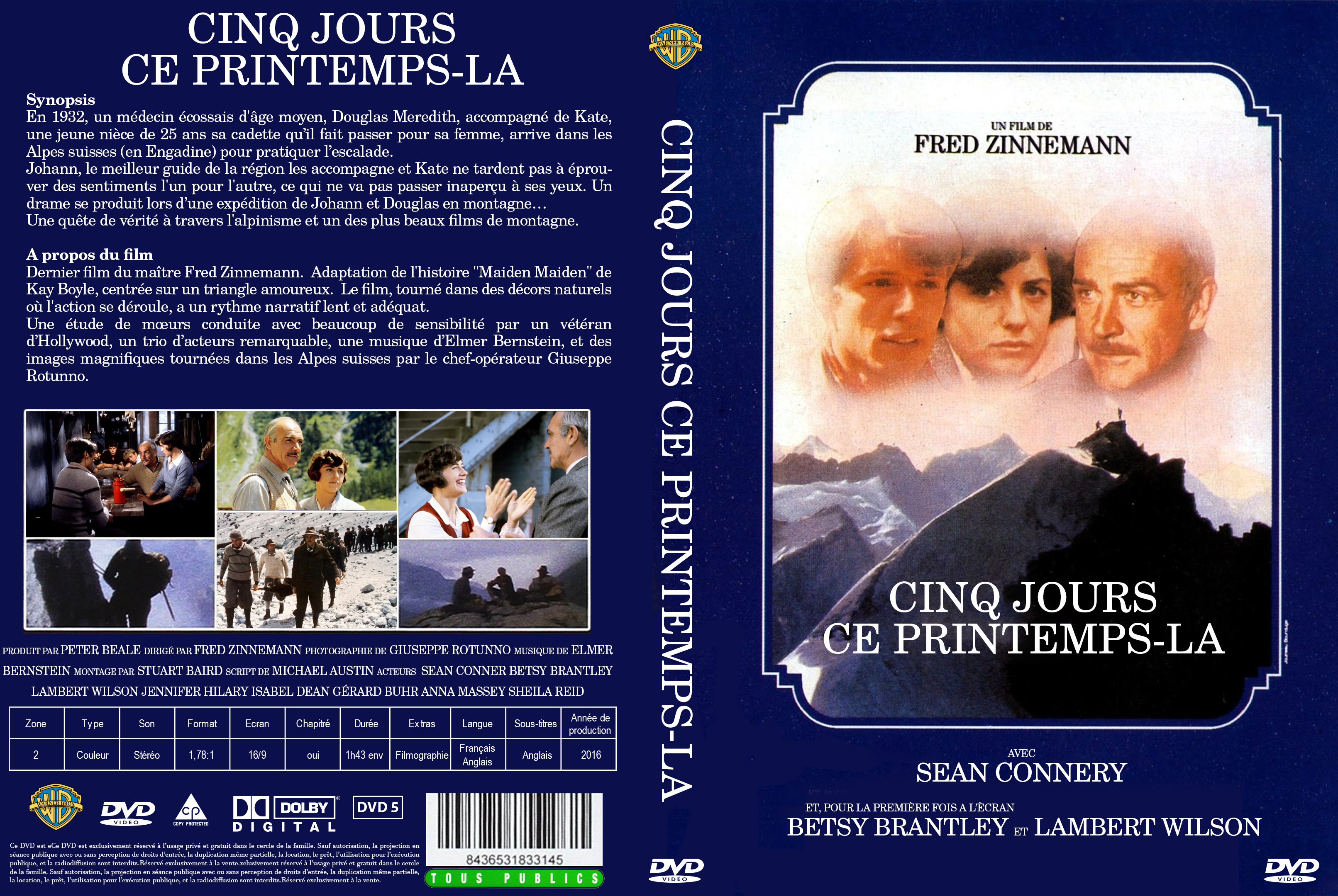 Jaquette DVD Cinq jours ce printemps-la custom