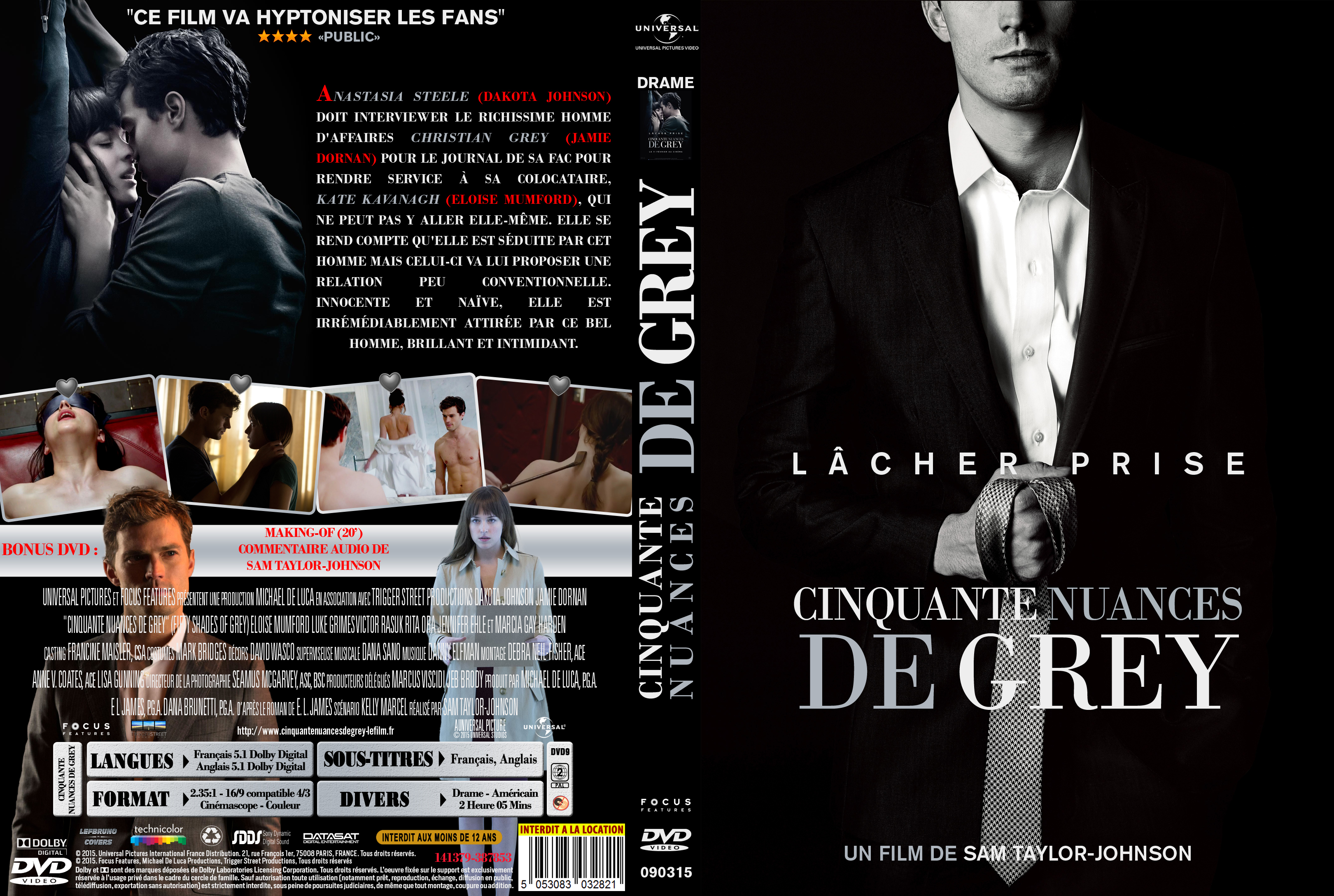 Jaquette DVD Cinquante Nuances de Grey custom