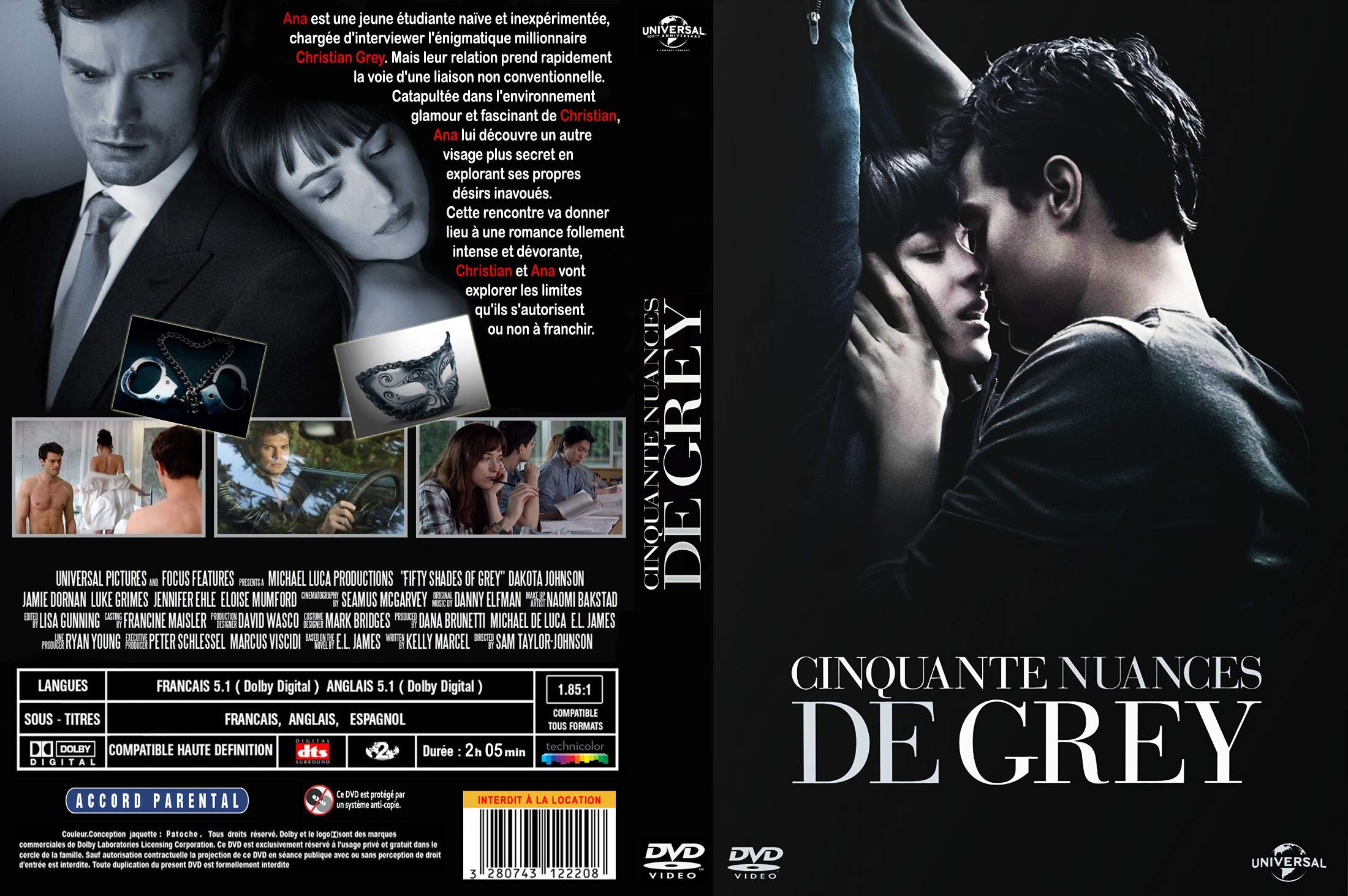 Jaquette DVD Cinquante Nuances de Grey custom v2