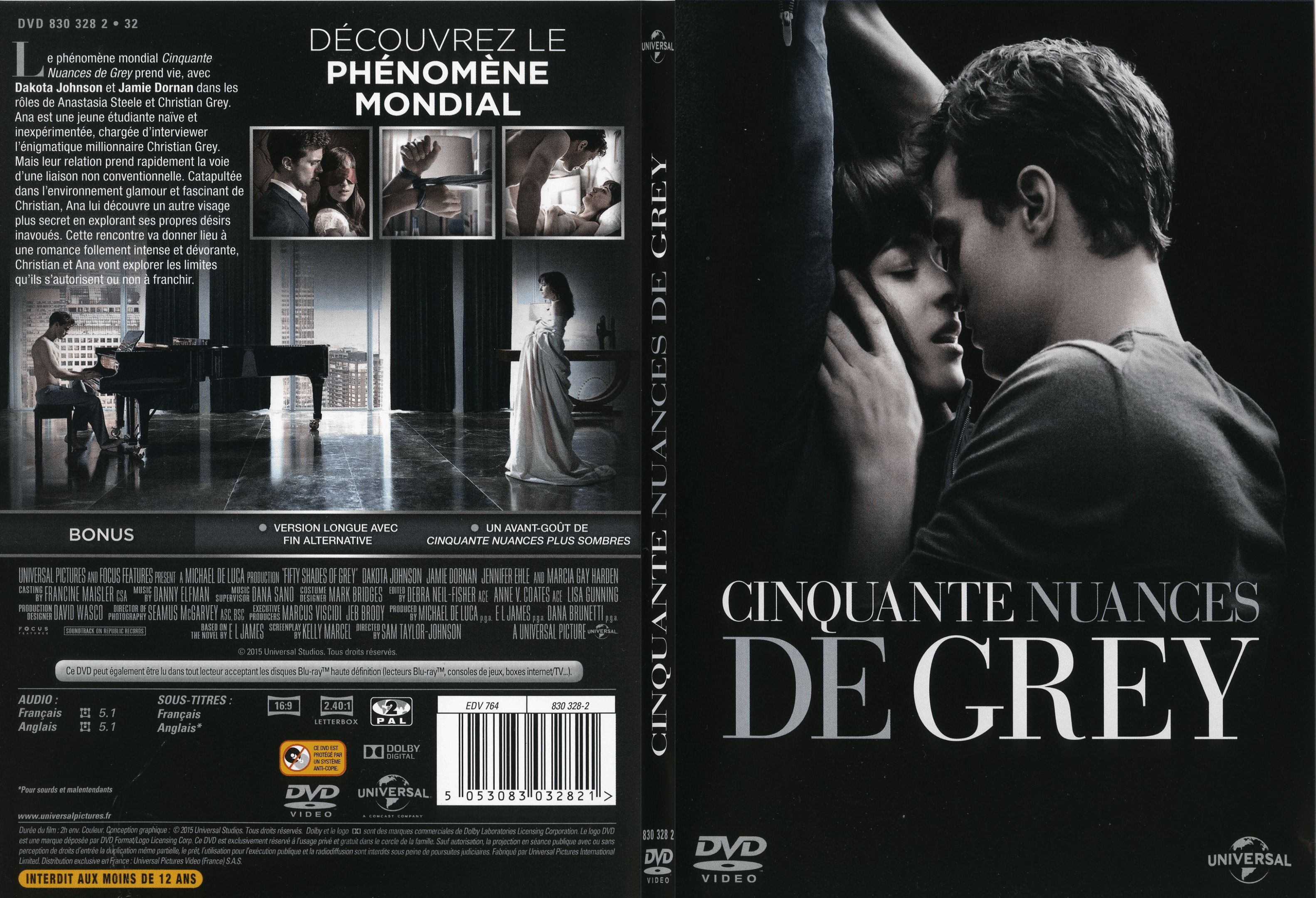 Jaquette DVD Cinquante nuances de grey - SLIM