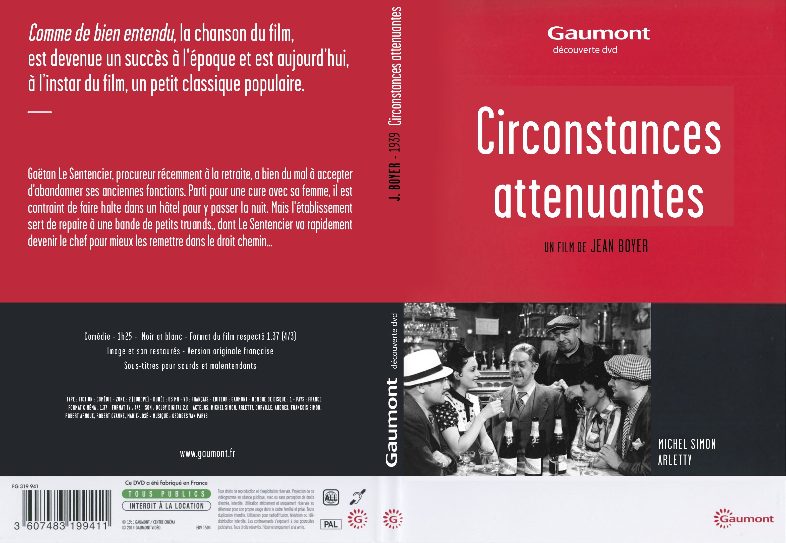 Jaquette DVD Circonstances attenuantes custom v2