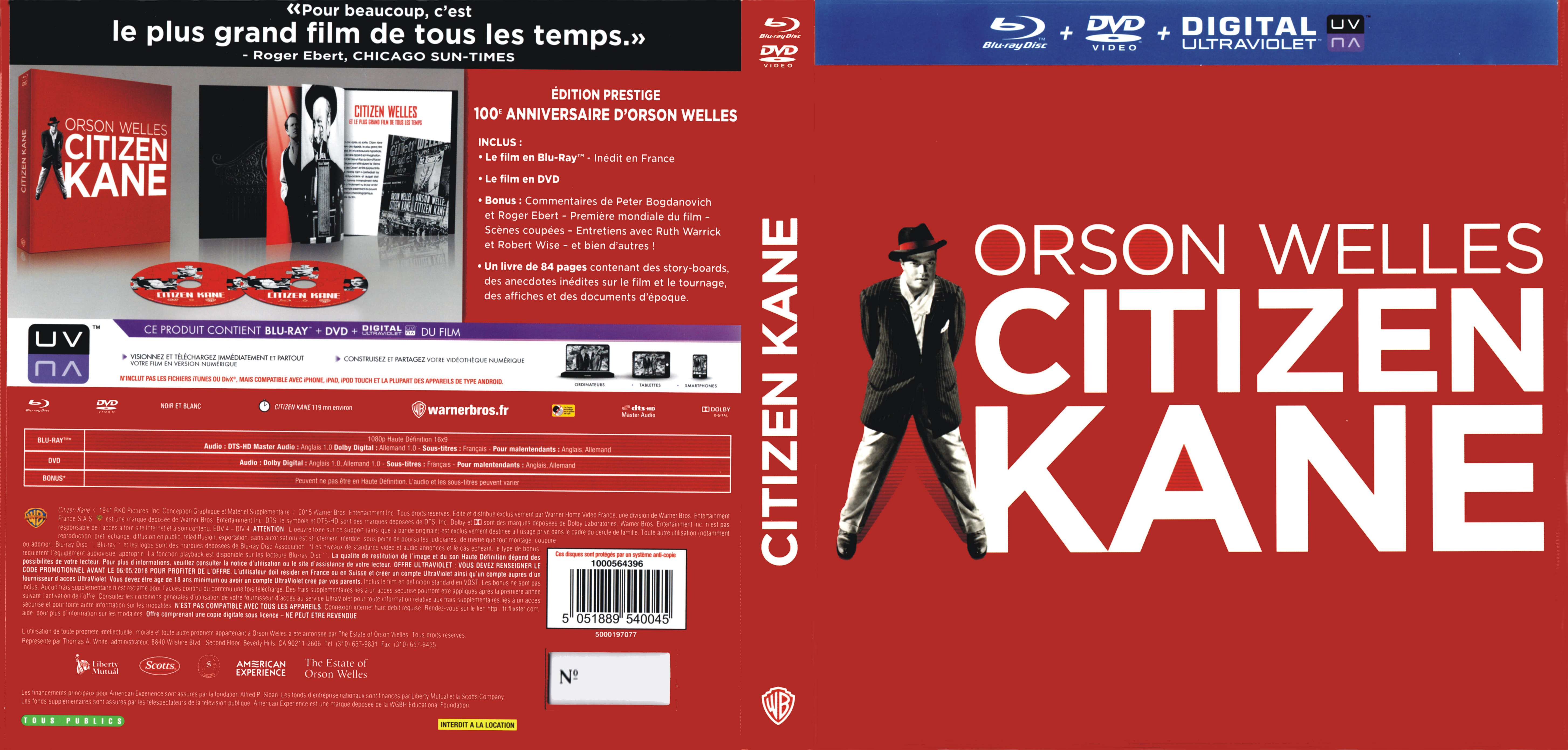 Jaquette DVD Citizen Kane (BLU-RAY)
