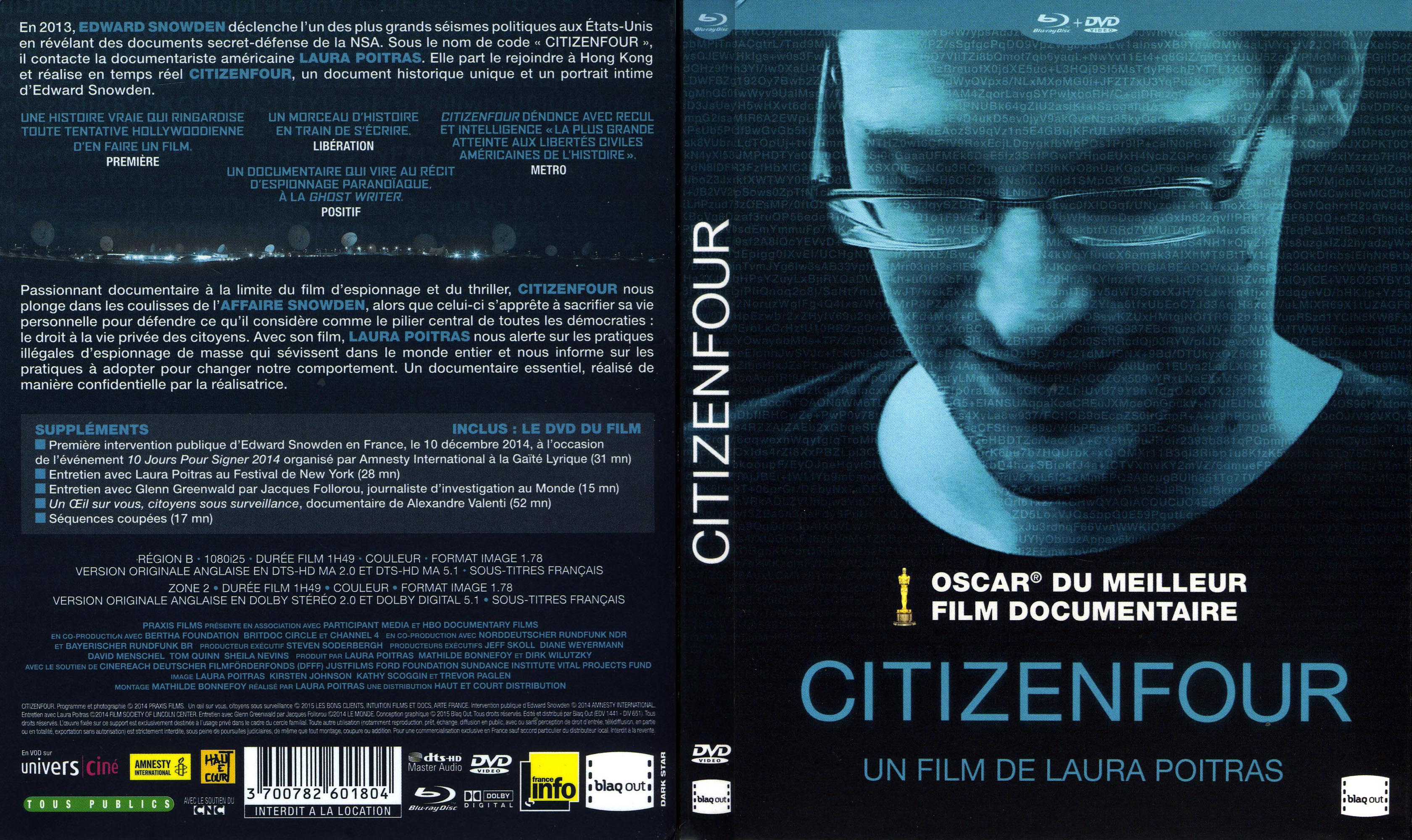 Jaquette DVD Citizenfour (BLU-RAY)