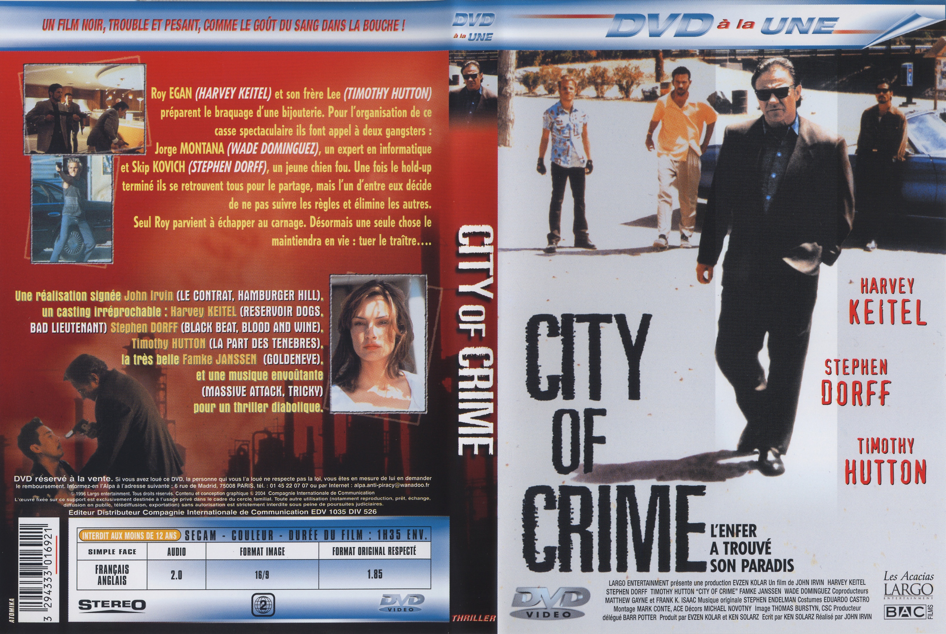 Jaquette DVD City of crime
