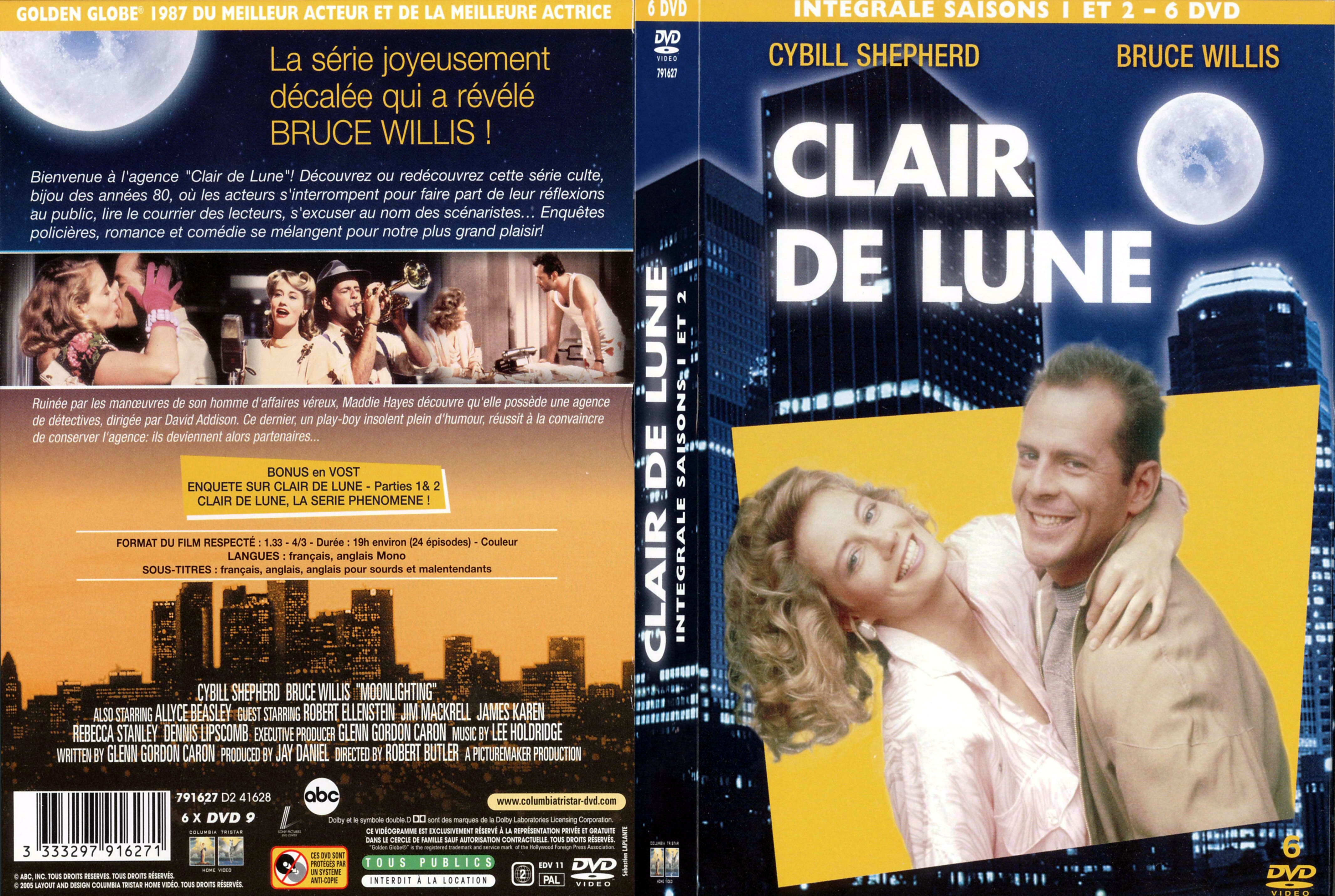 Jaquette DVD Clair de lune Saison 1 et 2