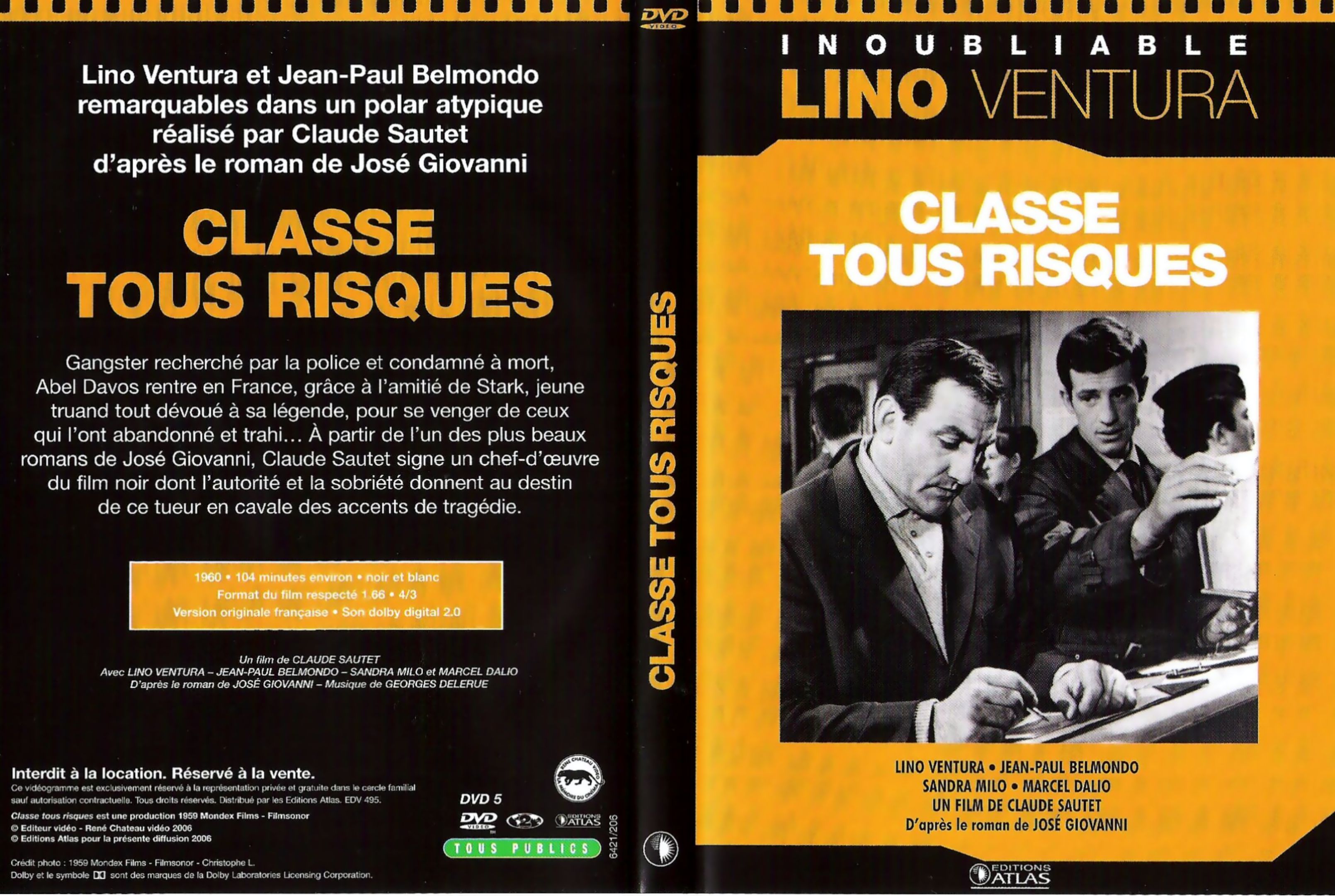 Jaquette DVD Classe tous risques v2