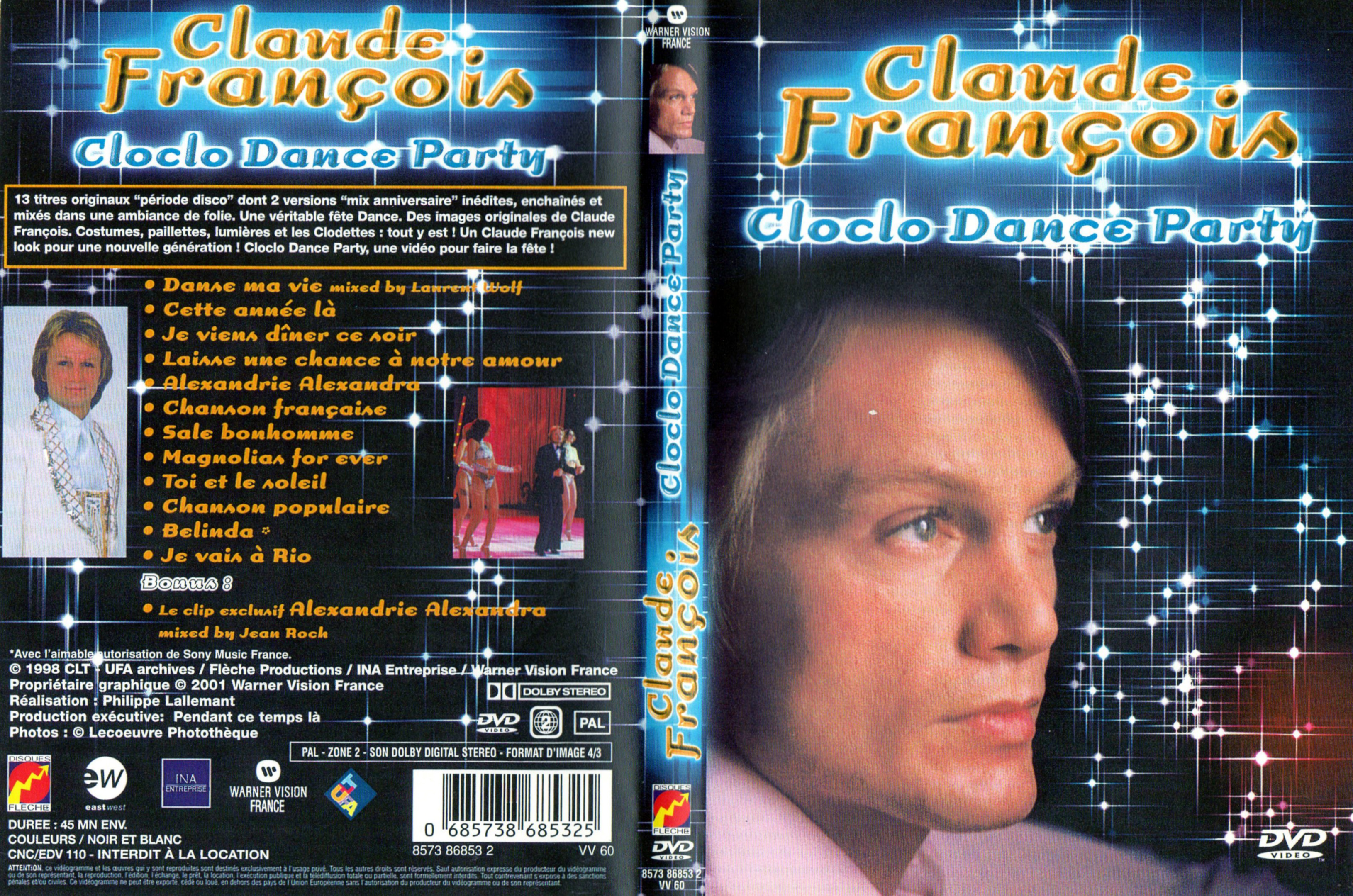 Jaquette DVD Claude Francois - Cloclo dance party