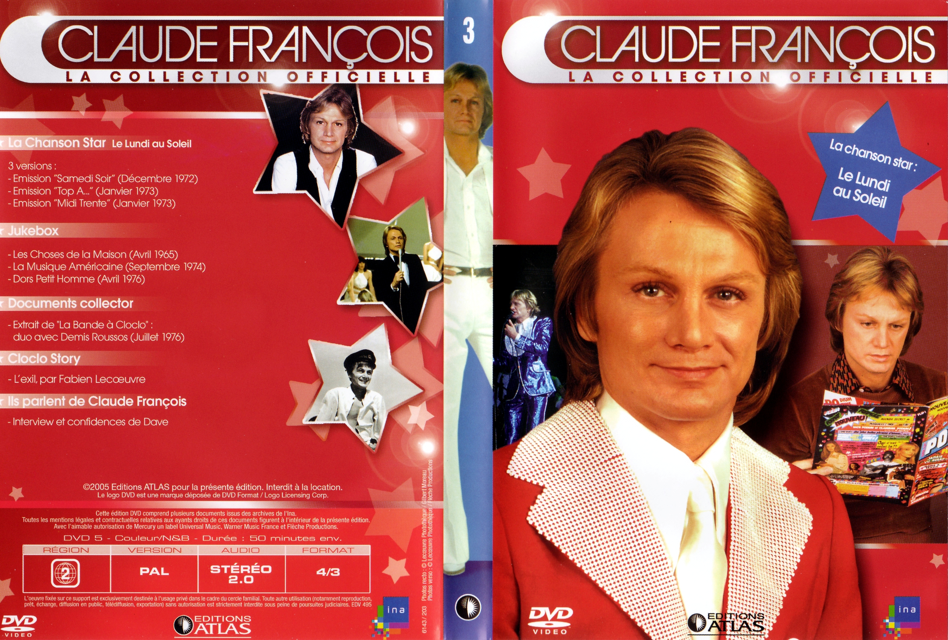 Jaquette DVD Claude Francois la collection officielle vol 03