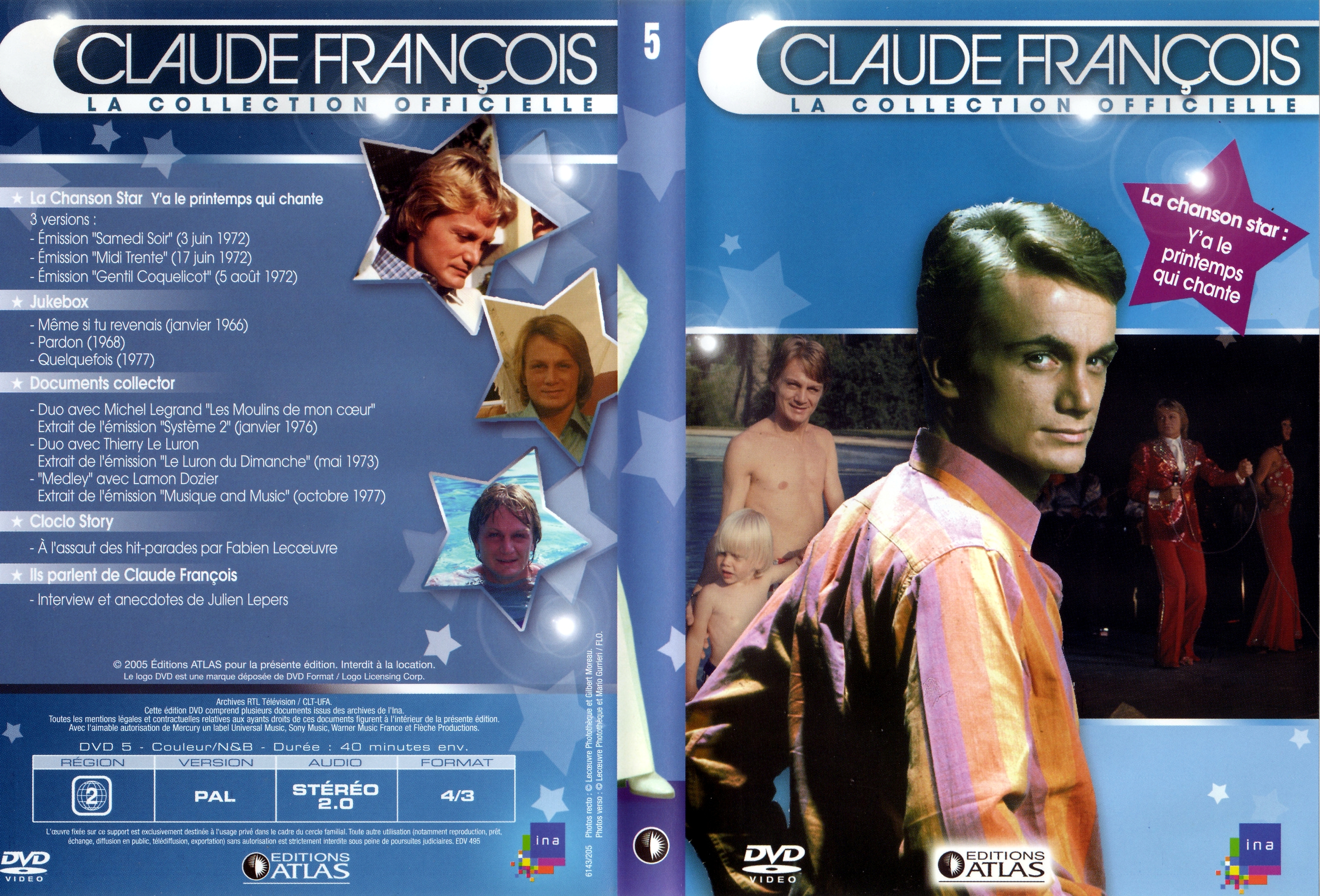 Jaquette DVD Claude Francois la collection officielle vol 05