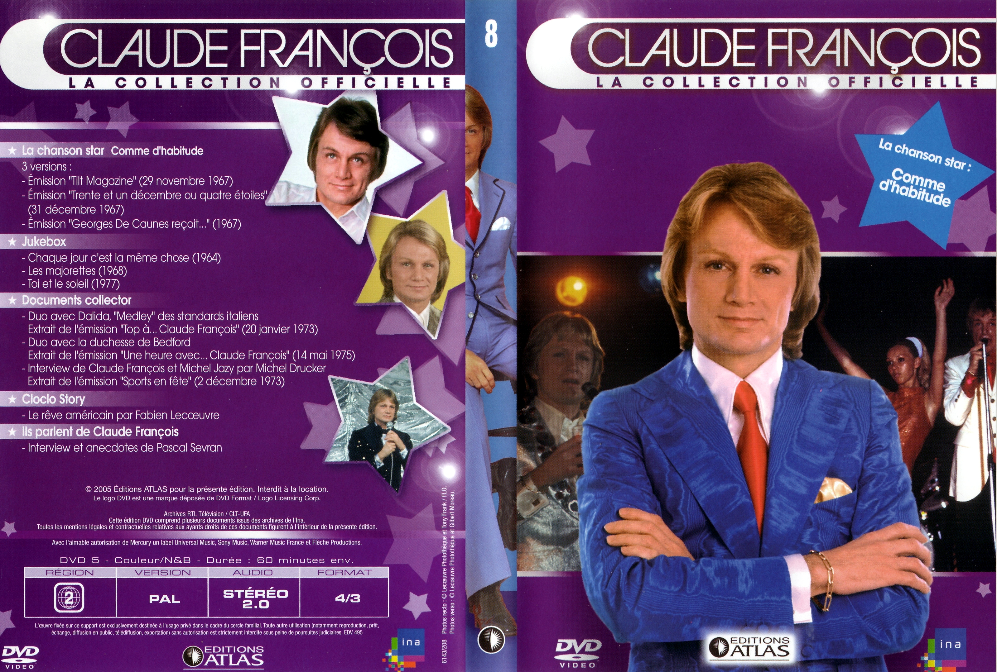 Jaquette DVD Claude Francois la collection officielle vol 08