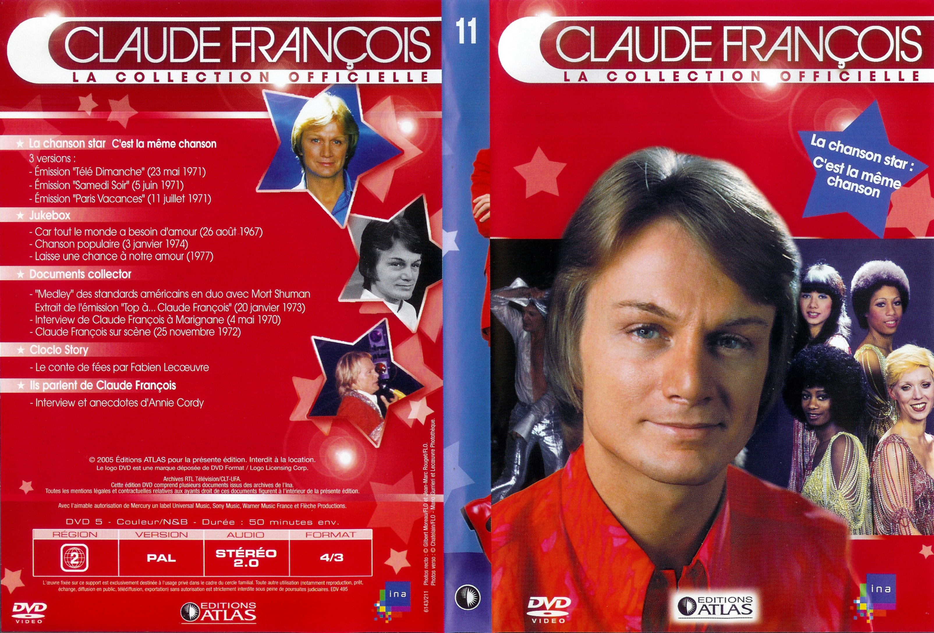 Jaquette DVD Claude Francois la collection officielle vol 11