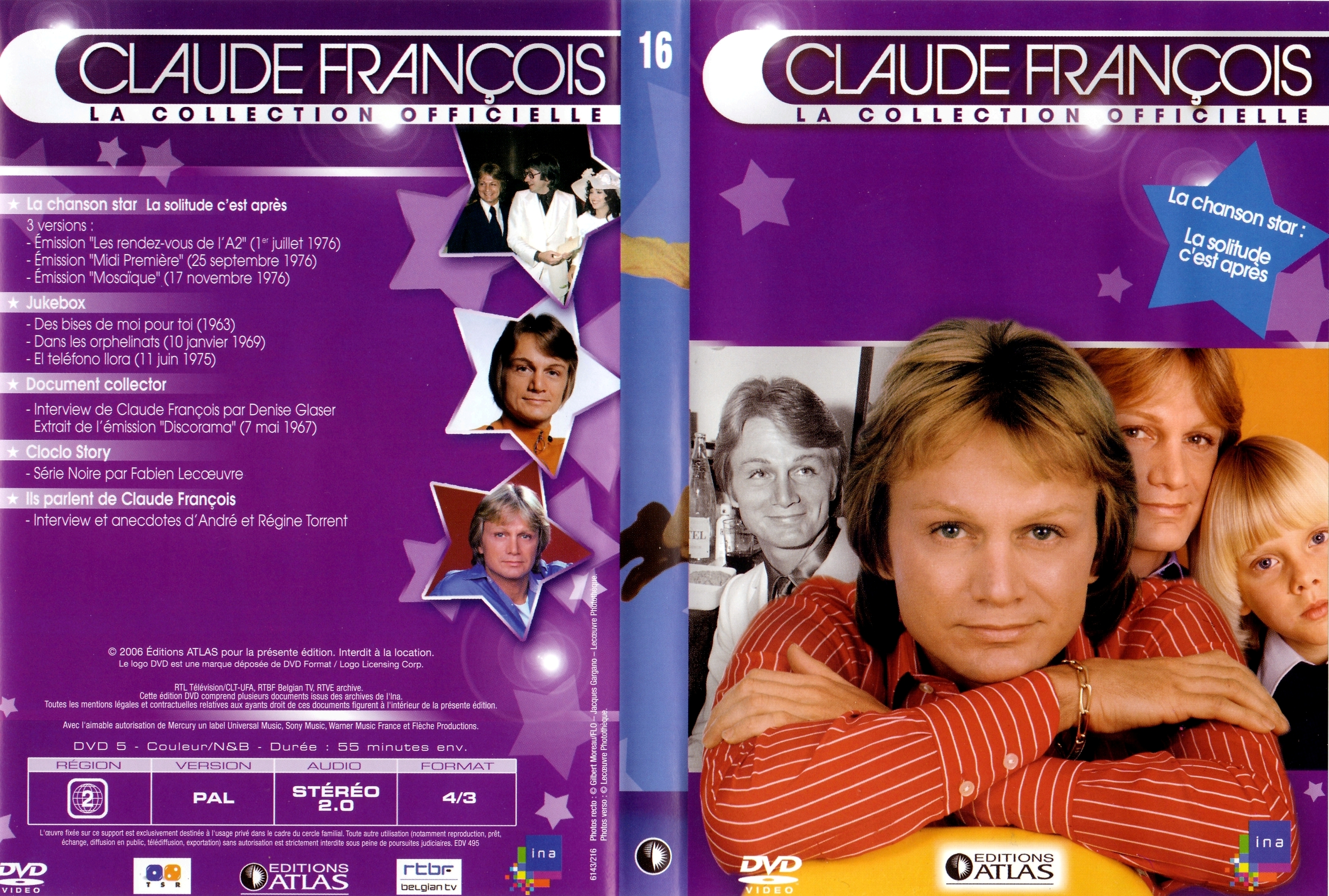 Jaquette DVD Claude Francois la collection officielle vol 16