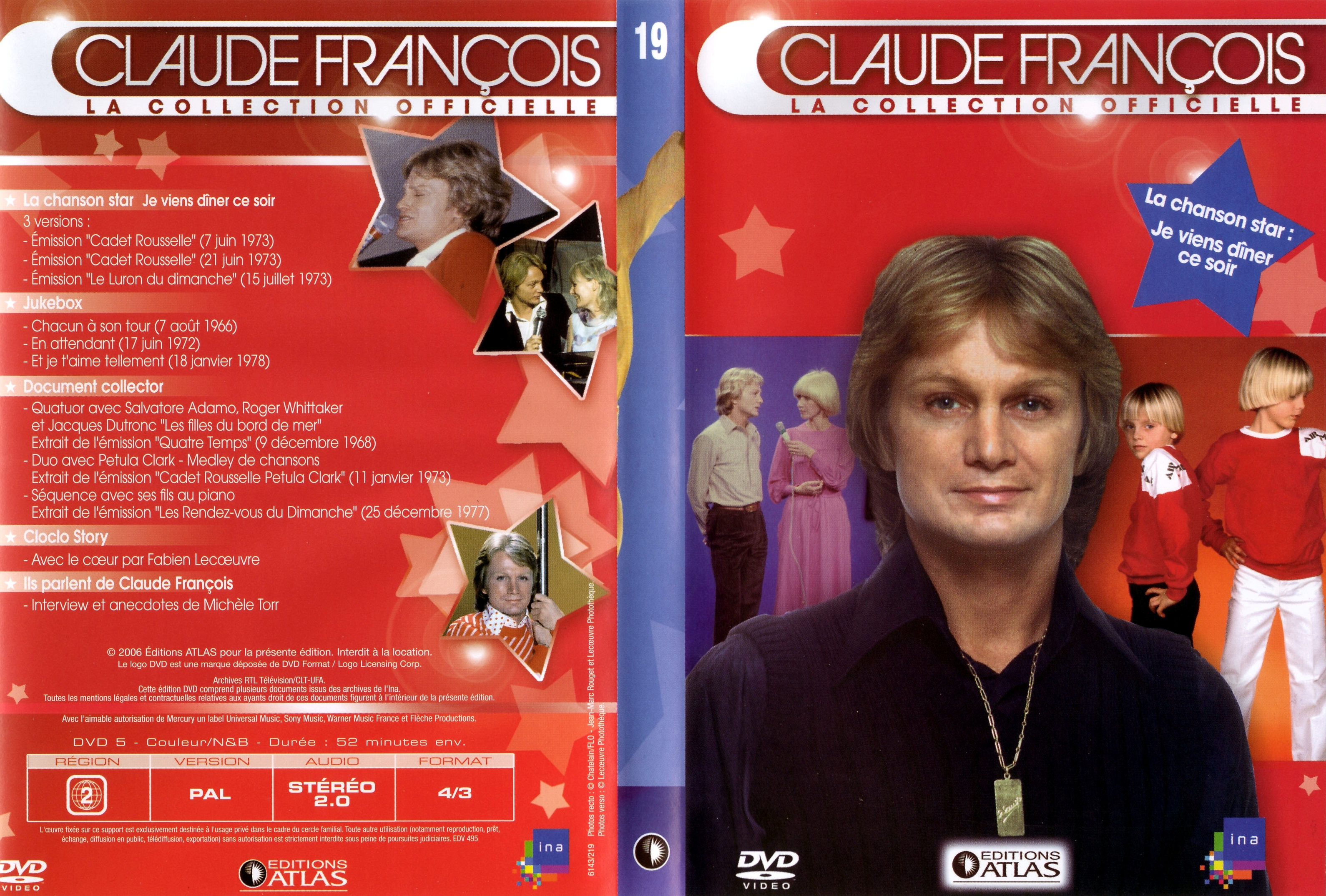 Jaquette DVD Claude Francois la collection officielle vol 19