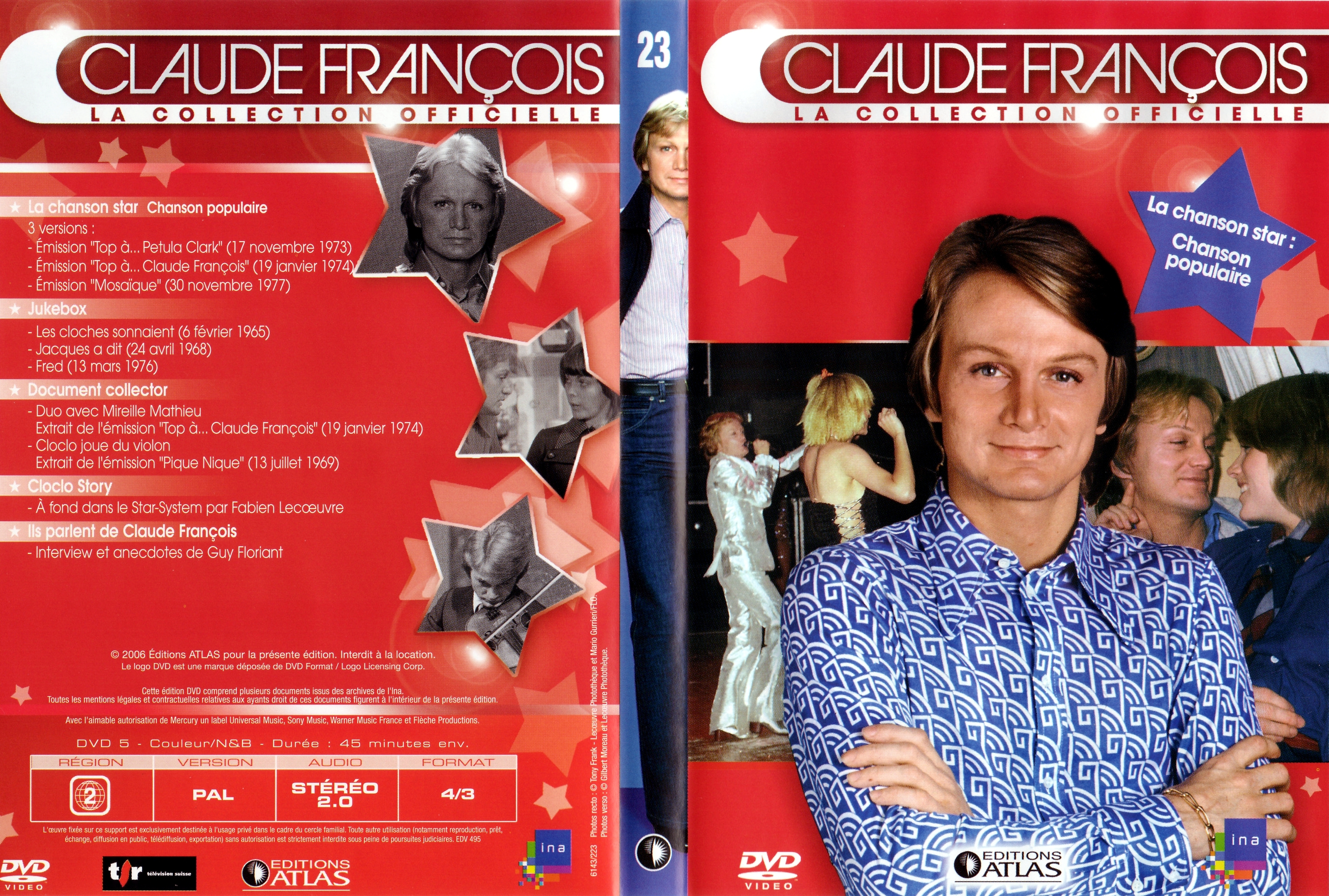 Jaquette DVD Claude Francois la collection officielle vol 23