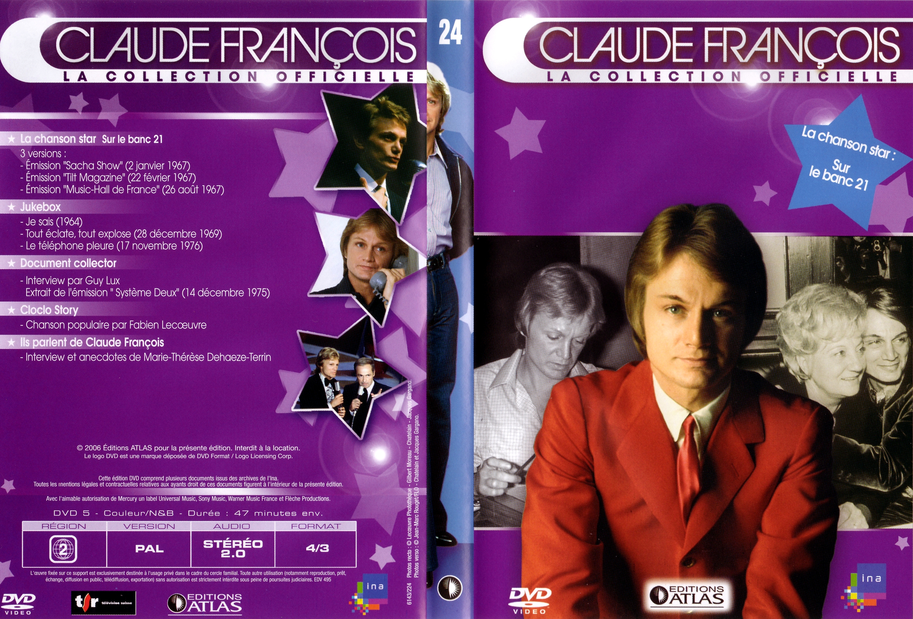 Jaquette DVD Claude Francois la collection officielle vol 24