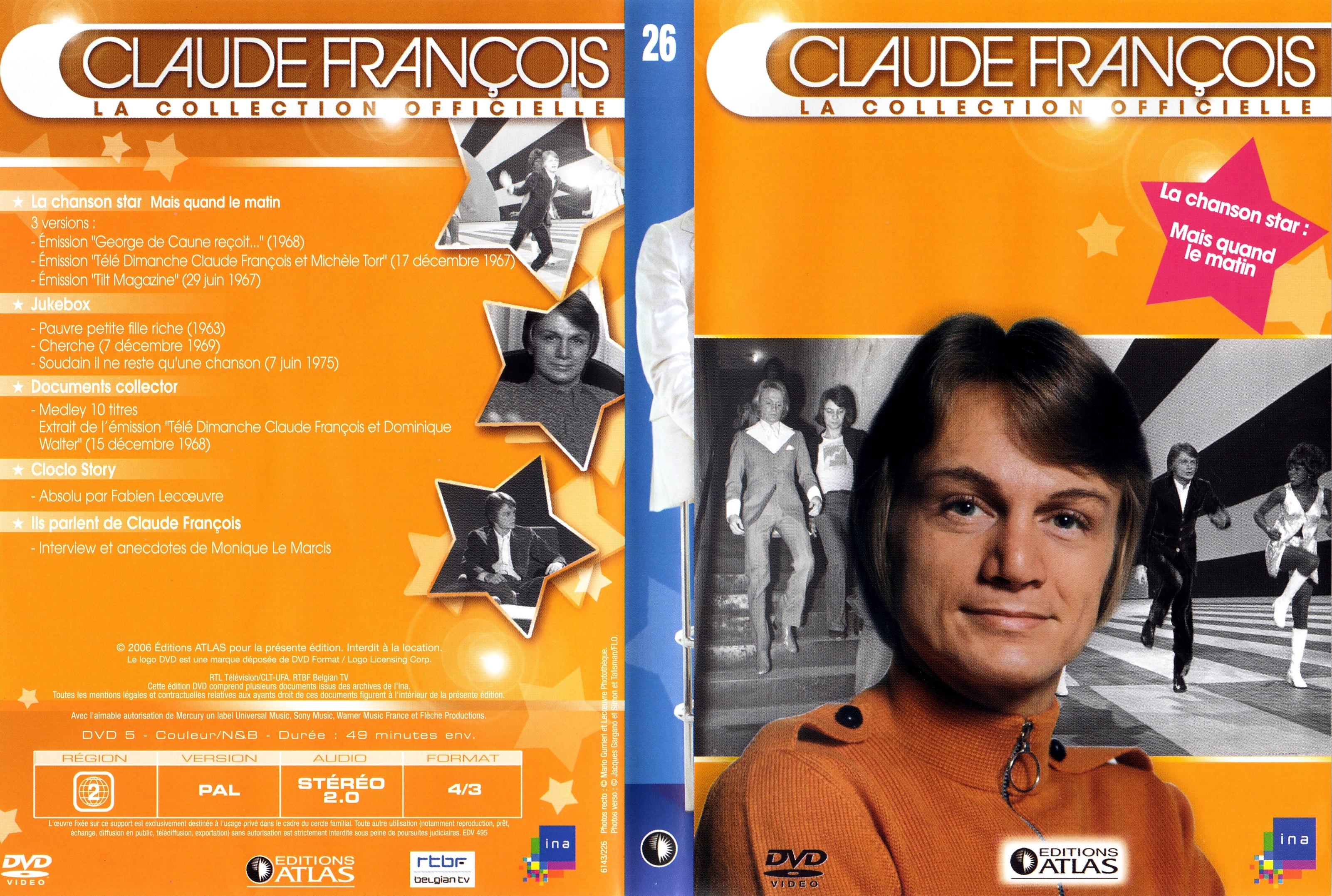 Jaquette DVD Claude Francois la collection officielle vol 26