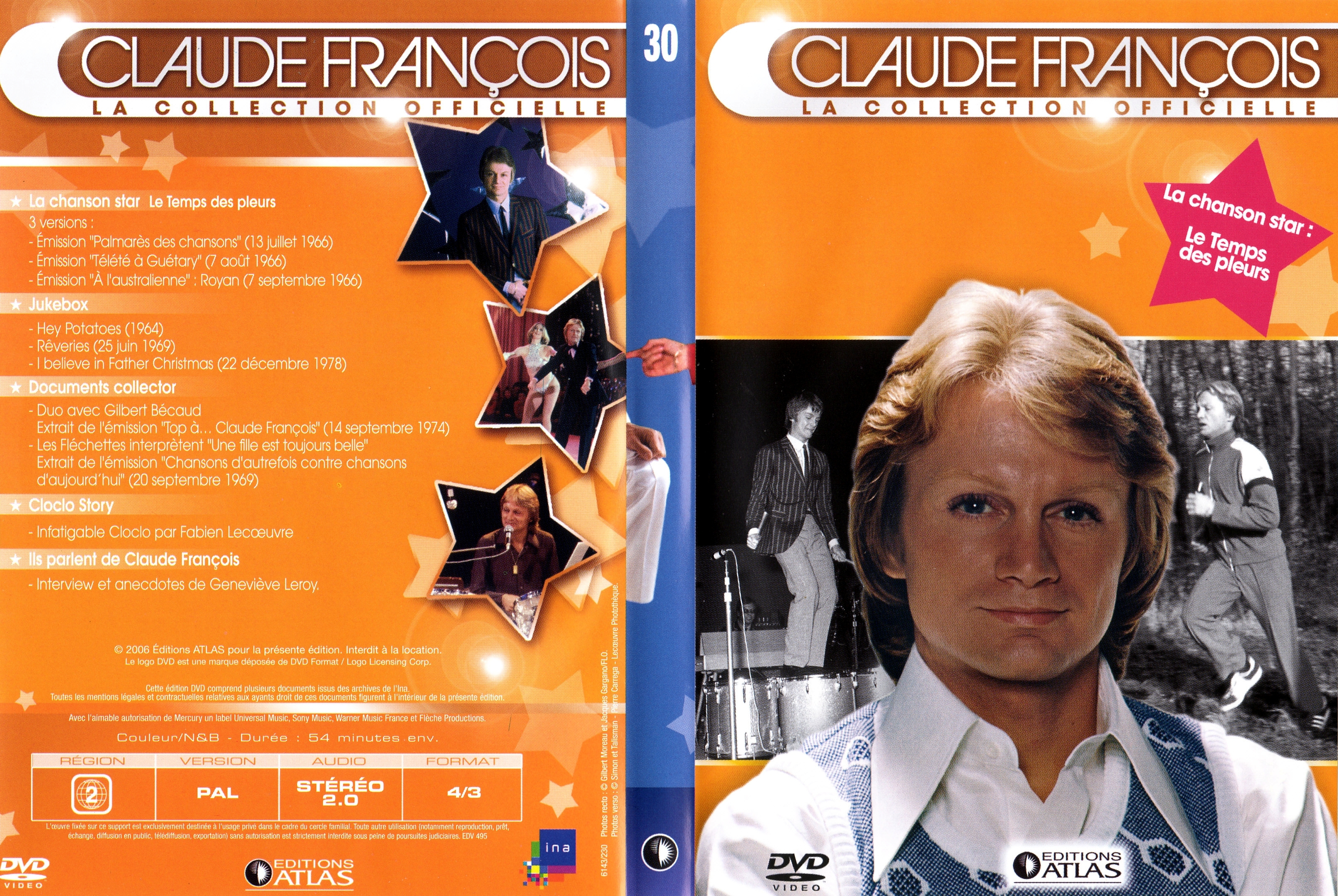 Jaquette DVD Claude Francois la collection officielle vol 30