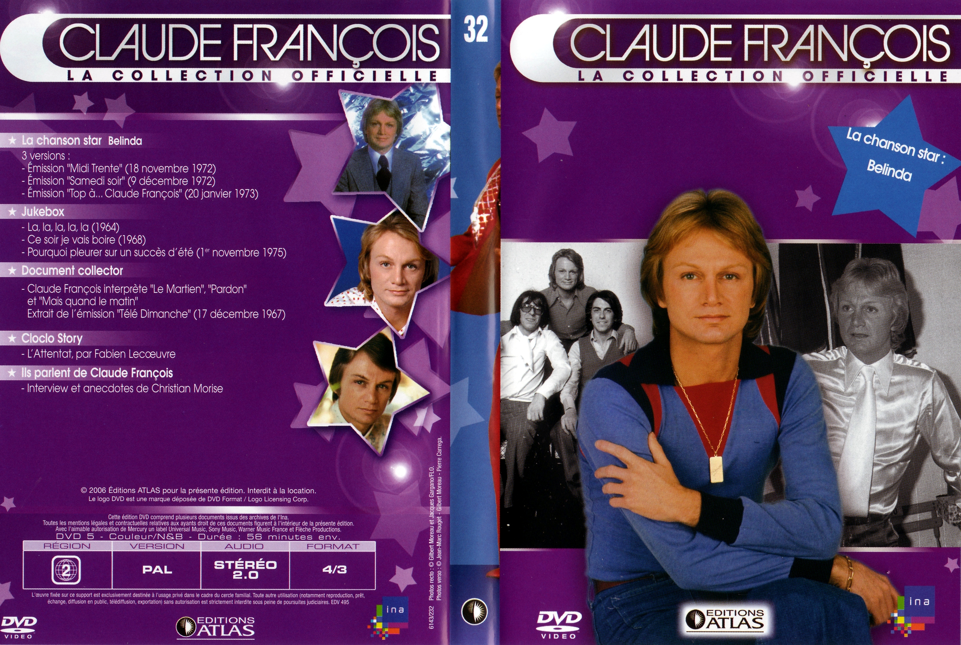 Jaquette DVD Claude Francois la collection officielle vol 32