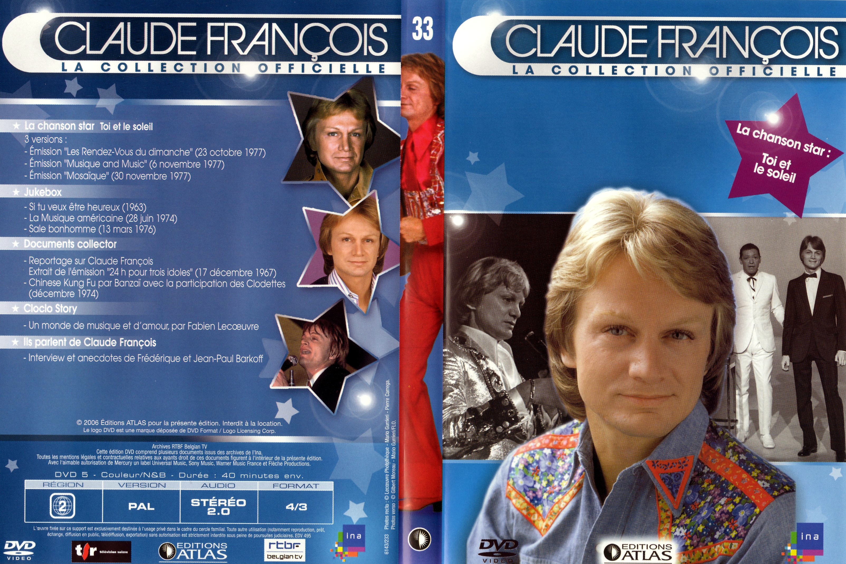 Jaquette DVD Claude Francois la collection officielle vol 33