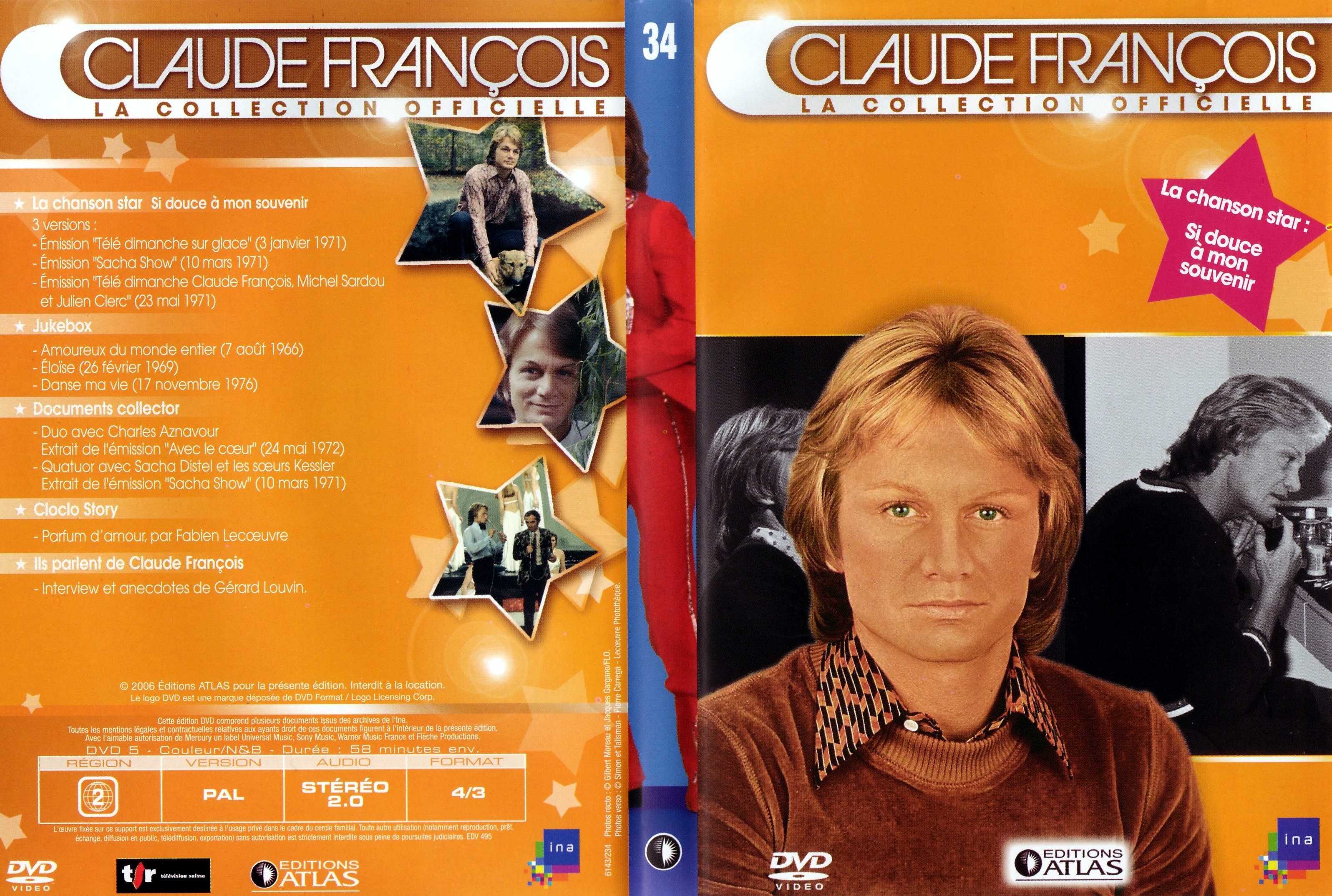 Jaquette DVD Claude Francois la collection officielle vol 34