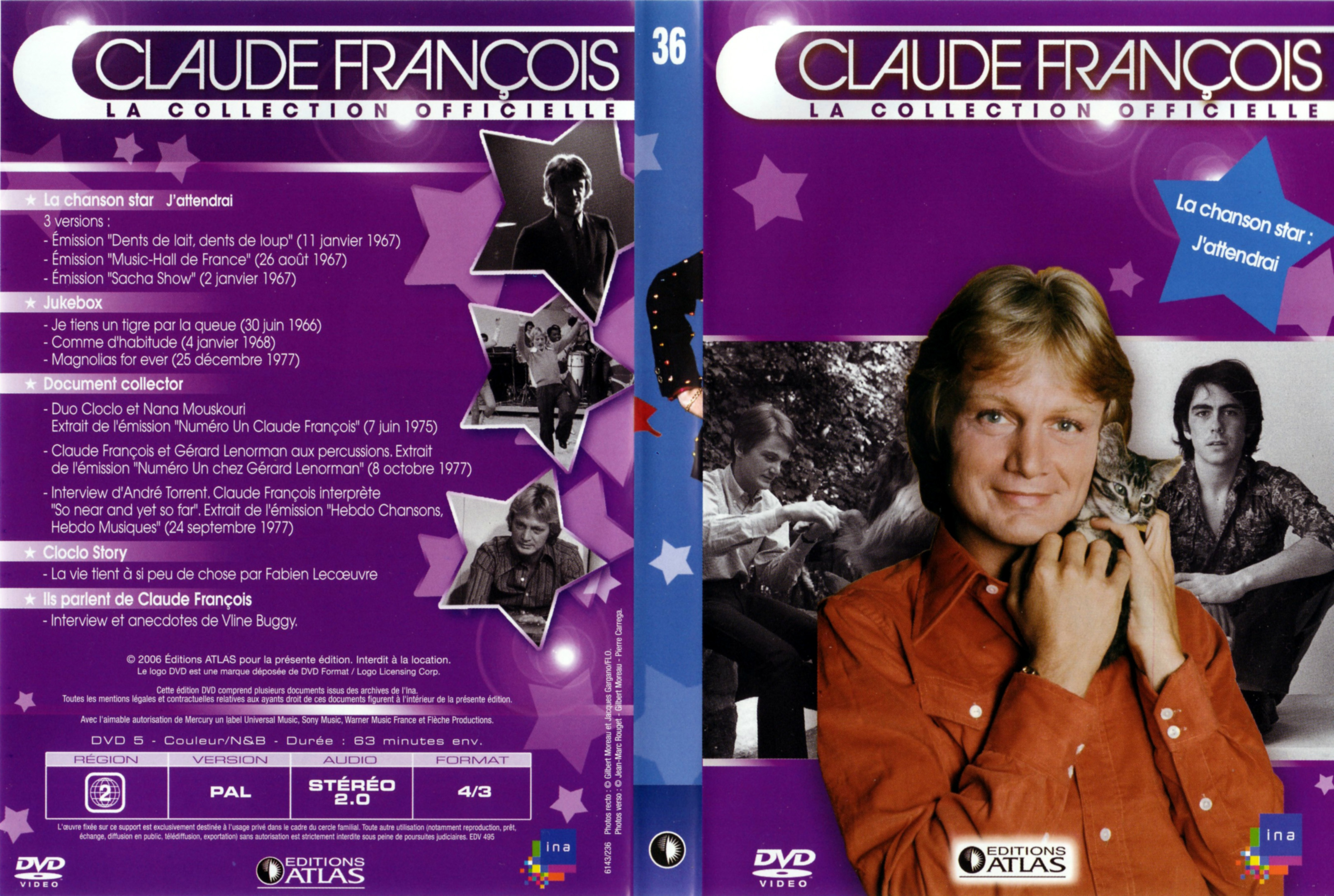 Jaquette DVD Claude Francois la collection officielle vol 36