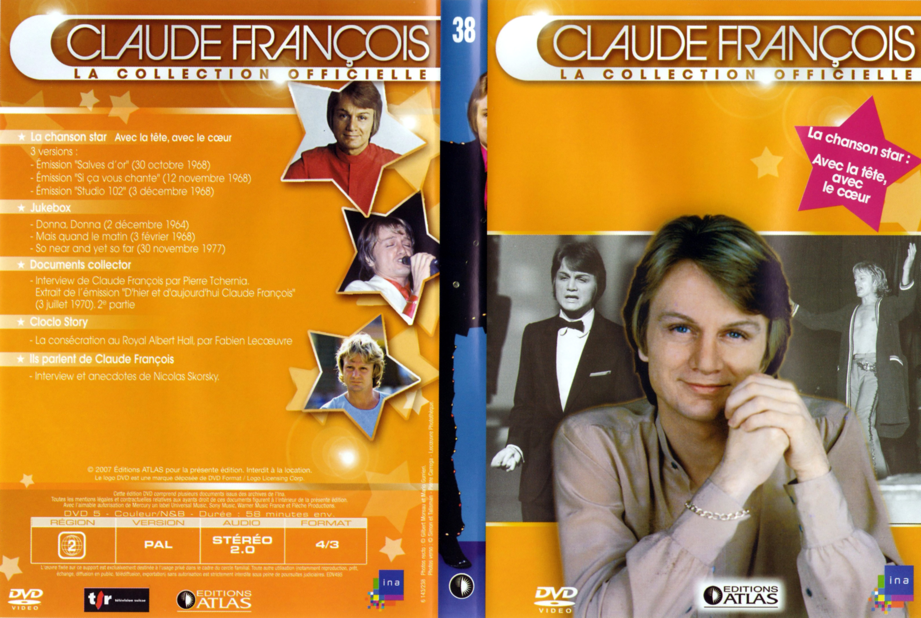 Jaquette DVD Claude Francois la collection officielle vol 38