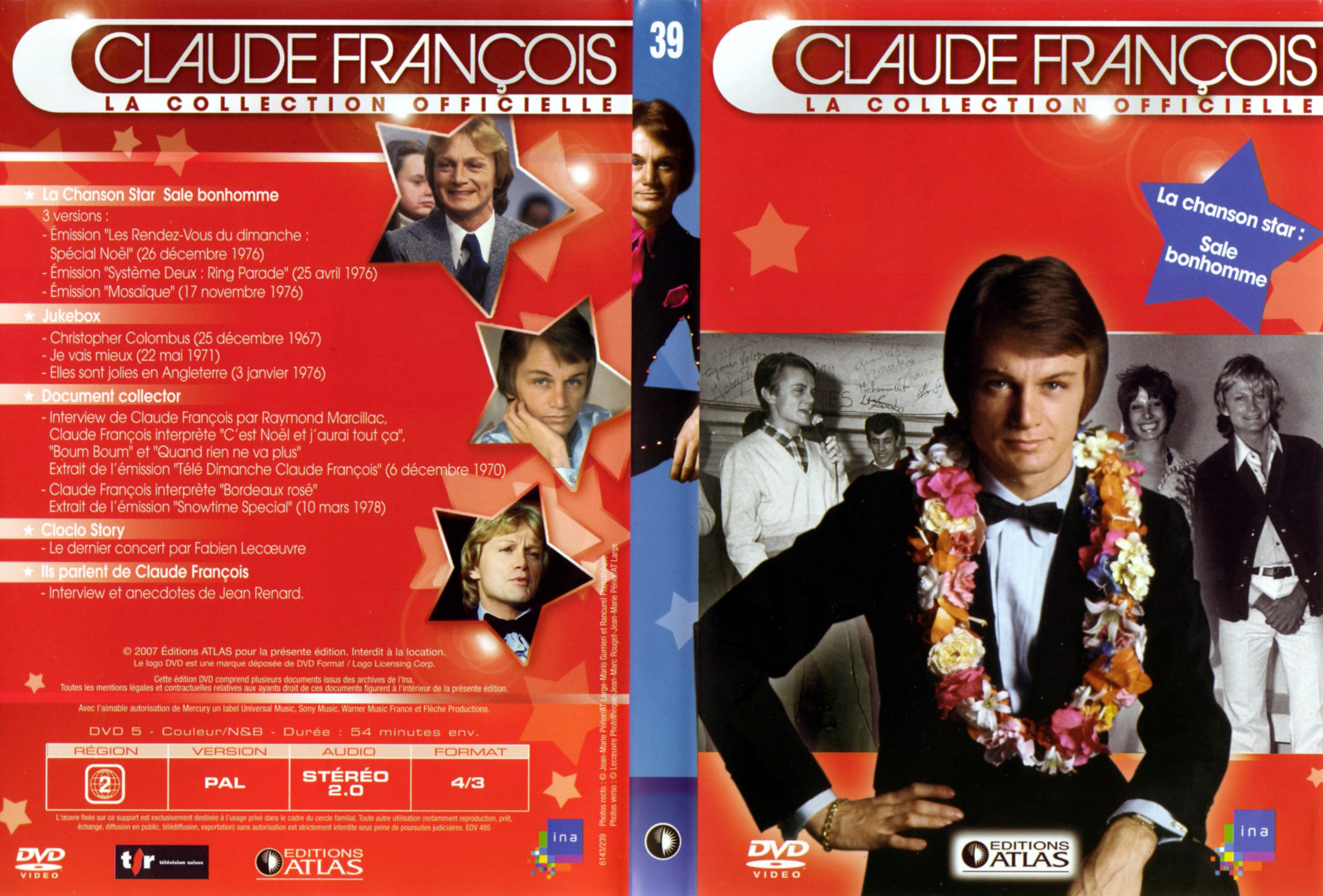 Jaquette DVD Claude Francois la collection officielle vol 39