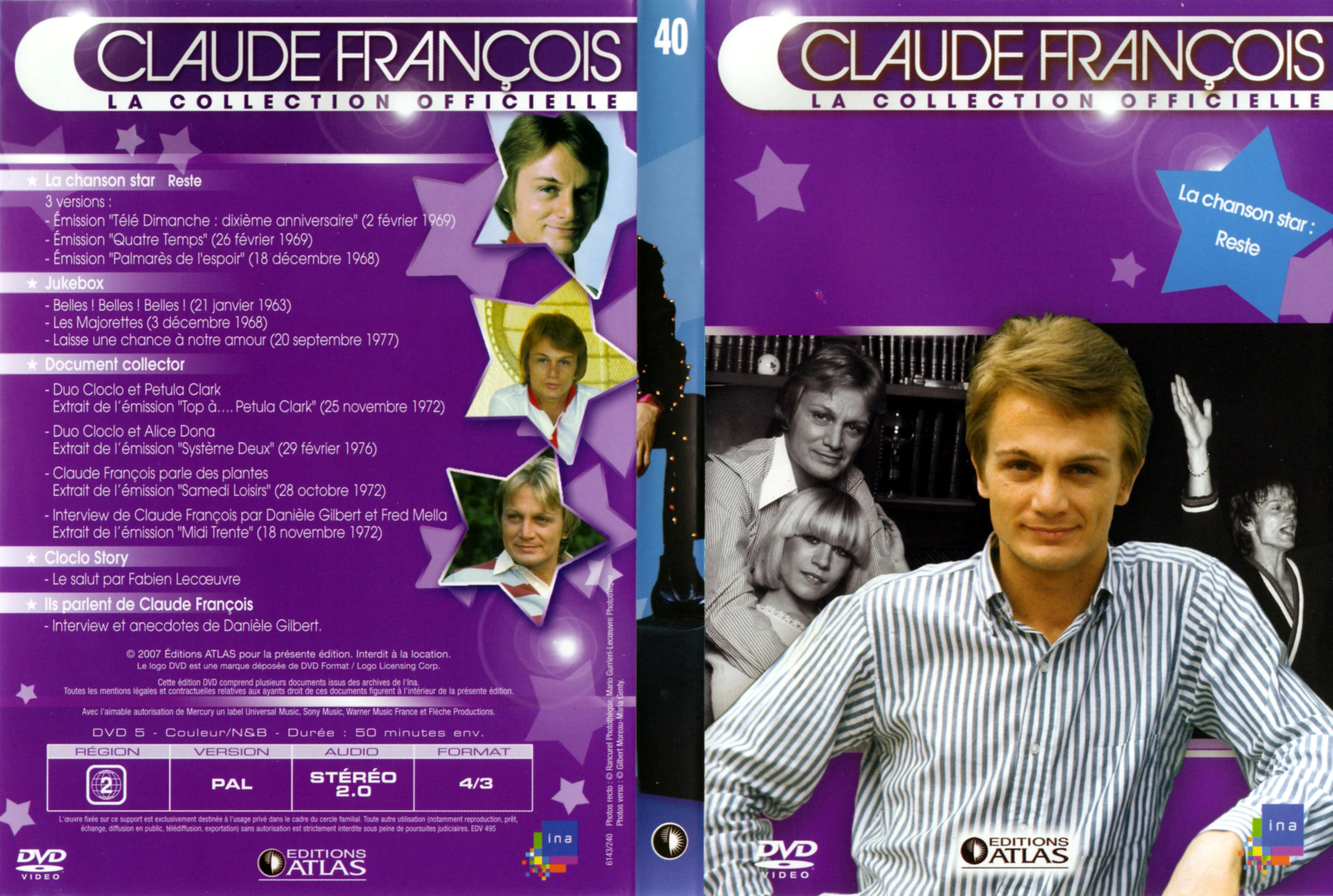 Jaquette DVD Claude Francois la collection officielle vol 40