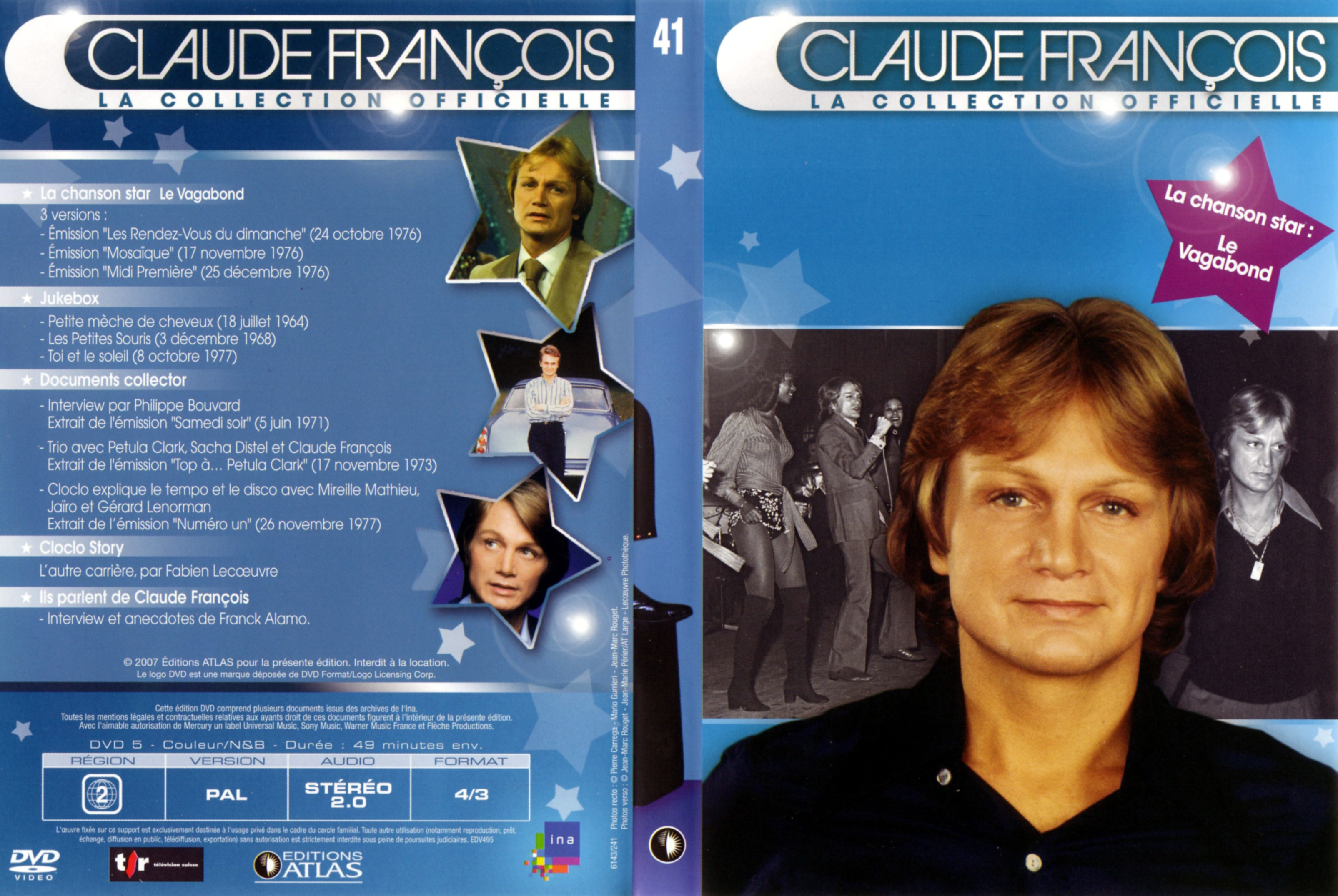 Jaquette DVD de Claude Francois la collection officielle vol 41 - Cinéma  Passion