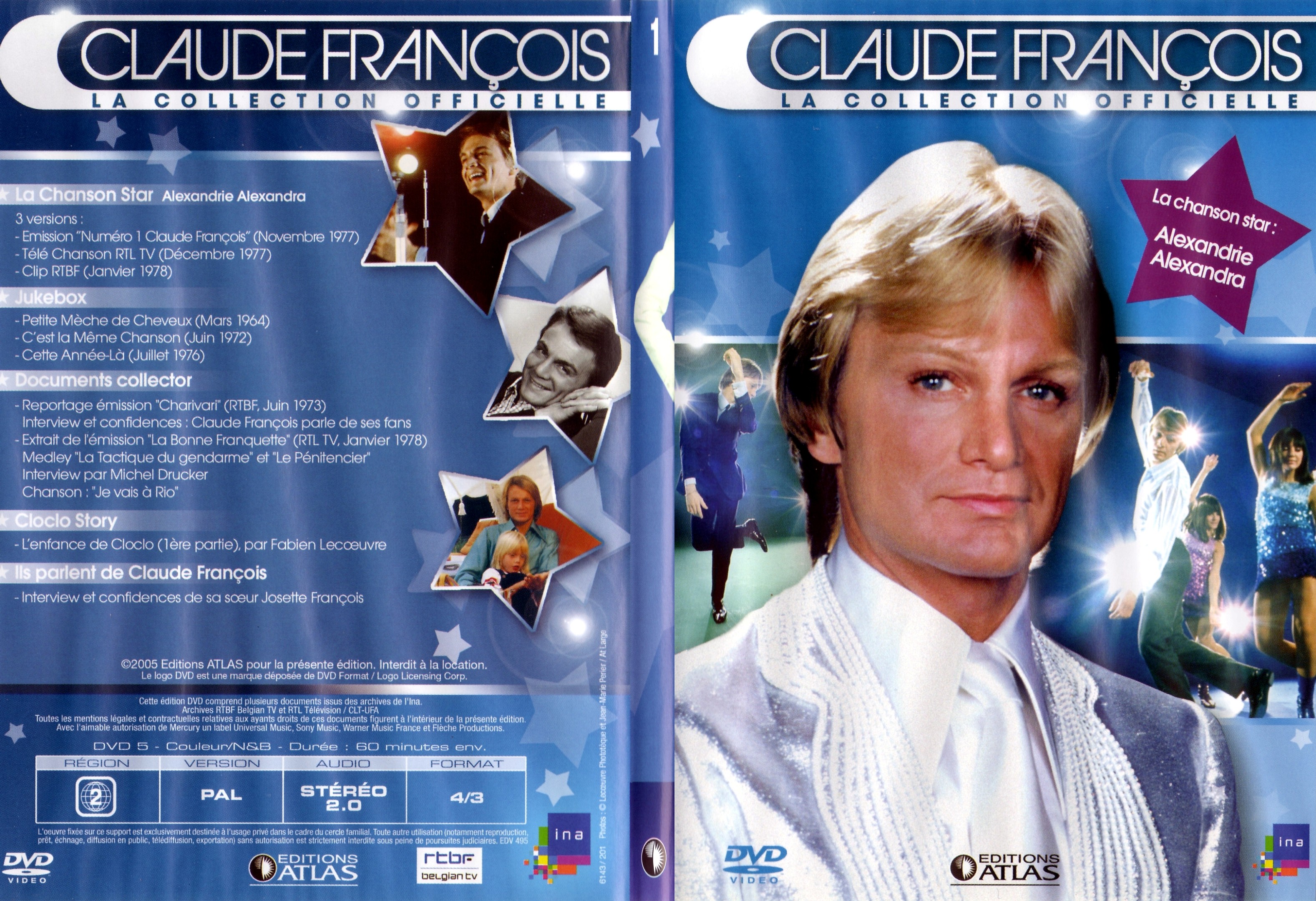Jaquette DVD Claude francois le collection officielle vol 01 - SLIM