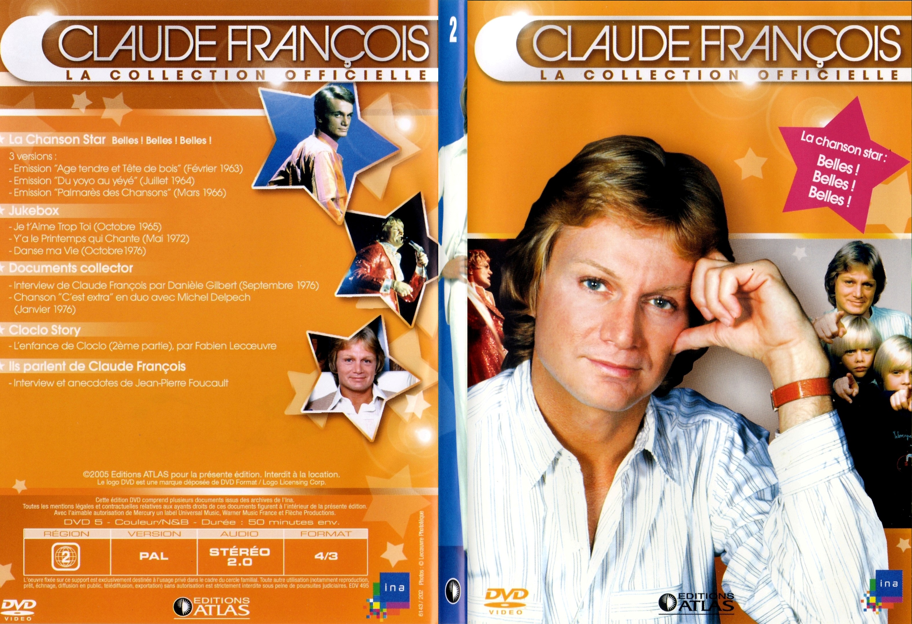 Jaquette DVD Claude francois le collection officielle vol 02 - SLIM