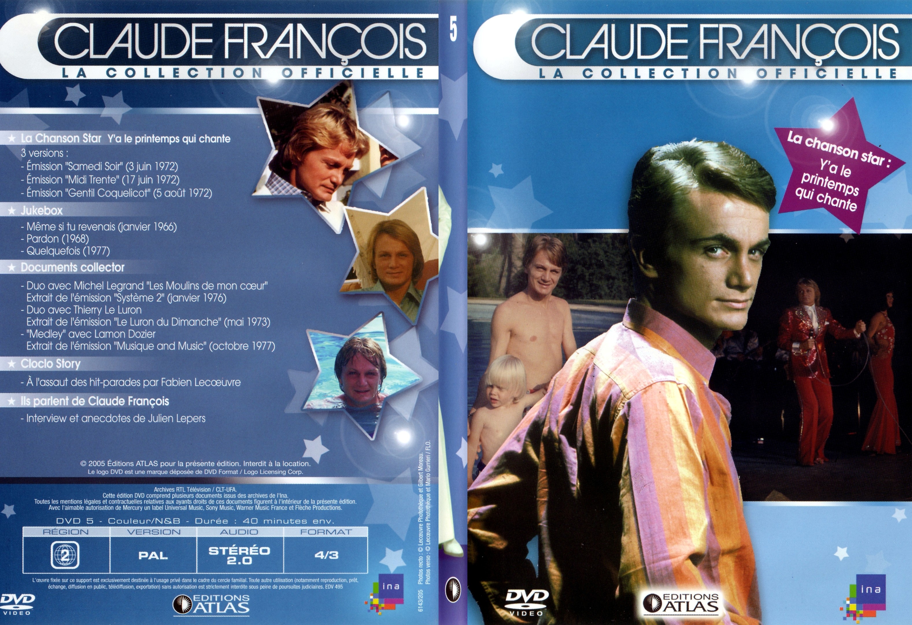 Jaquette DVD Claude francois le collection officielle vol 05 - SLIM