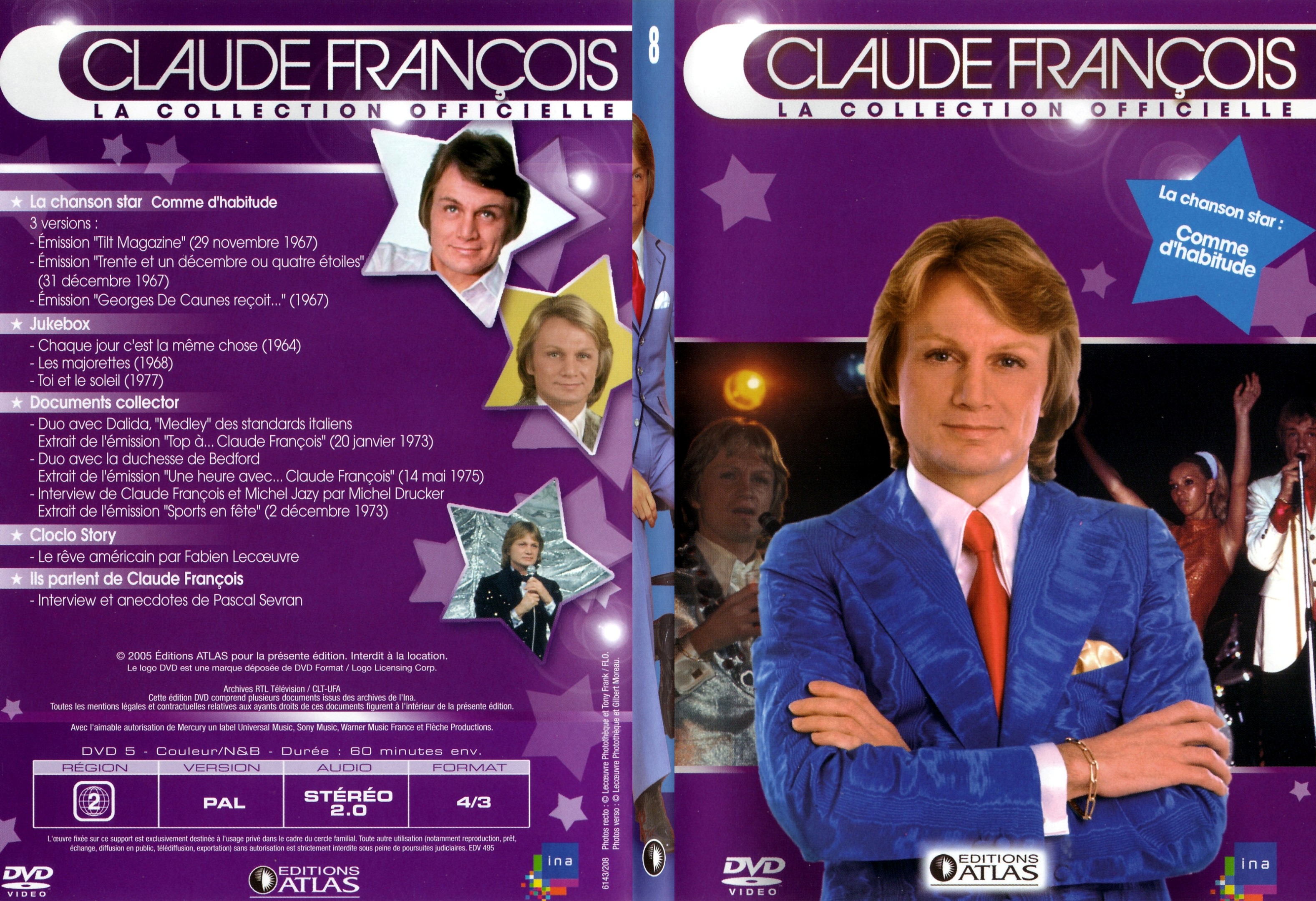 Jaquette DVD Claude francois le collection officielle vol 08 - SLIM