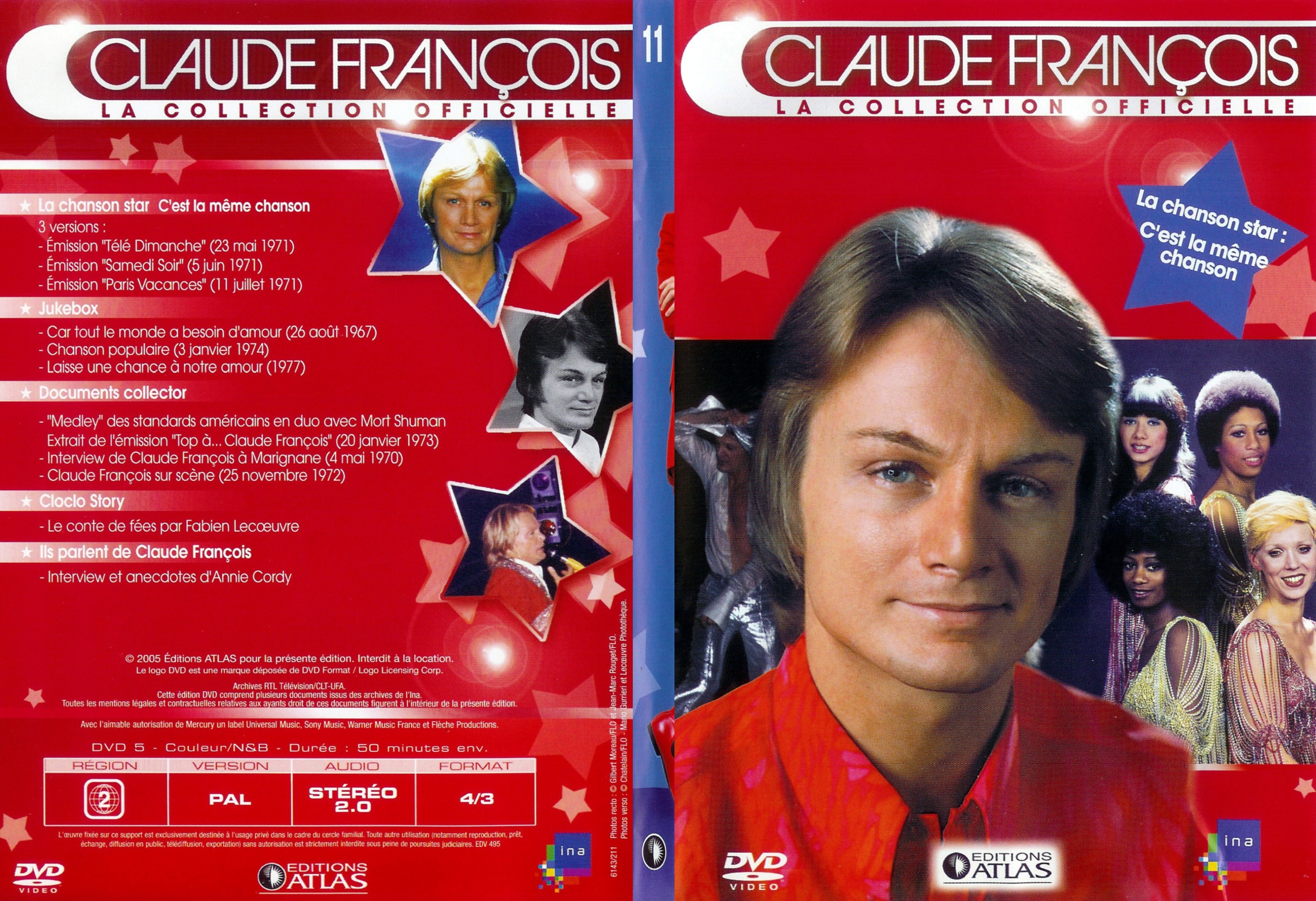 Jaquette DVD Claude francois le collection officielle vol 11 - SLIM