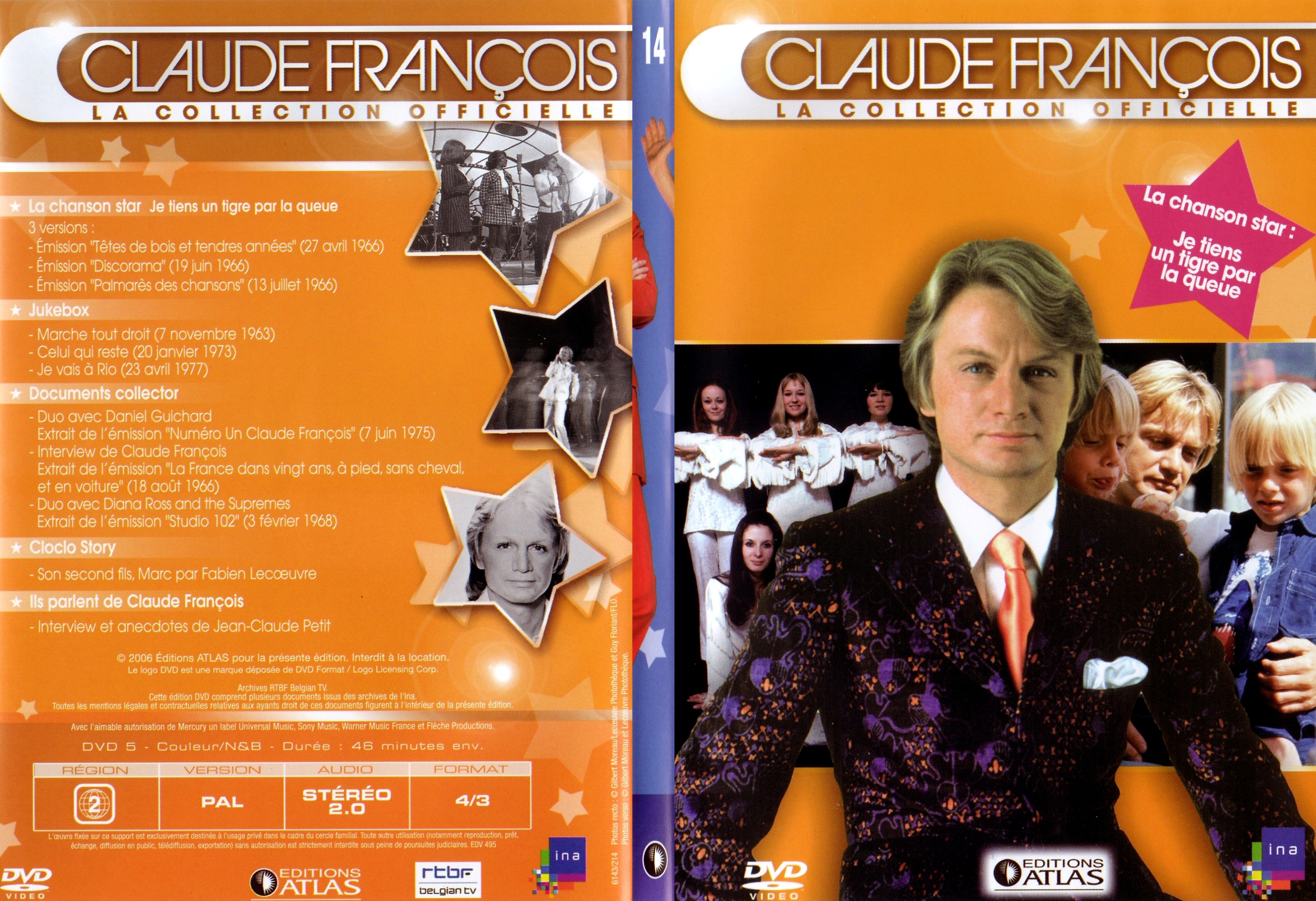 Jaquette DVD Claude francois le collection officielle vol 14 - SLIM