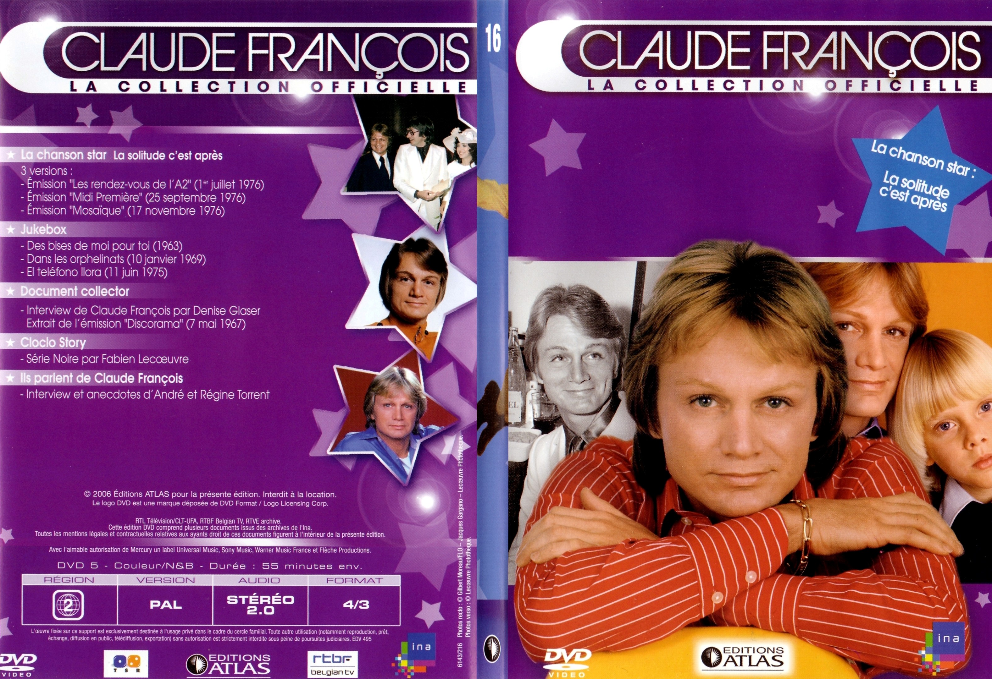 Jaquette DVD Claude francois le collection officielle vol 16 - SLIM