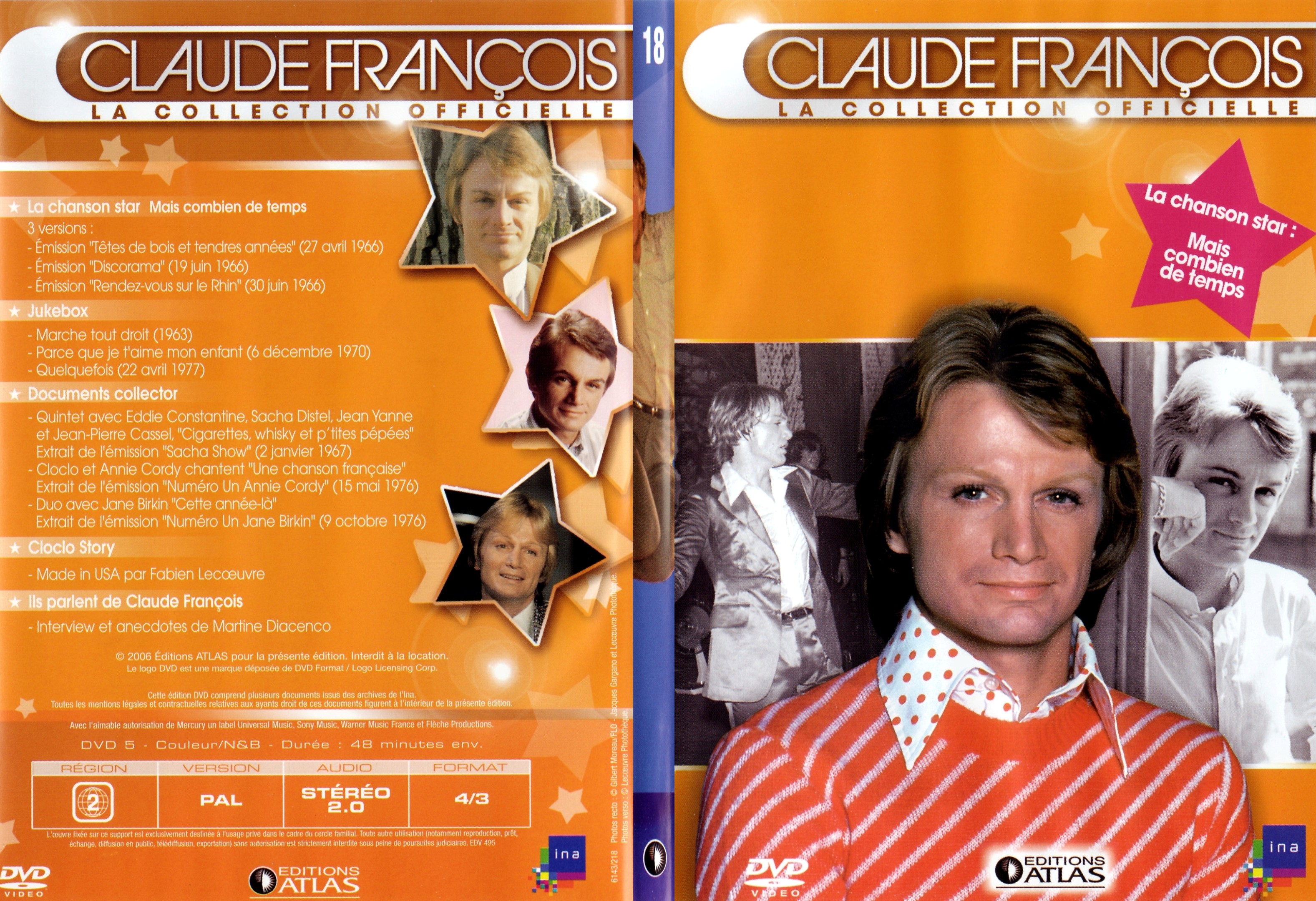 Jaquette DVD Claude francois le collection officielle vol 18 - SLIM