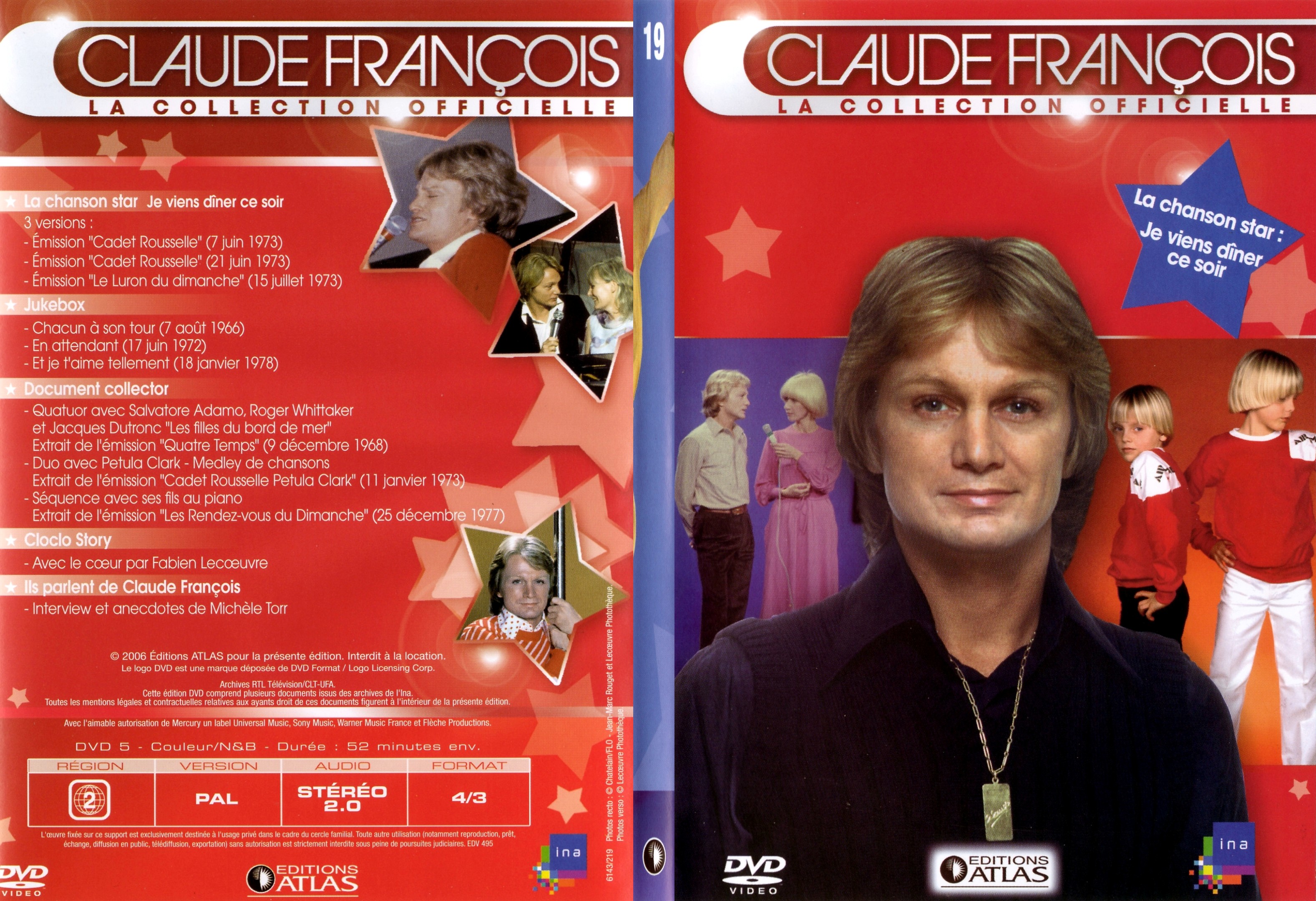 Jaquette DVD Claude francois le collection officielle vol 19 - SLIM