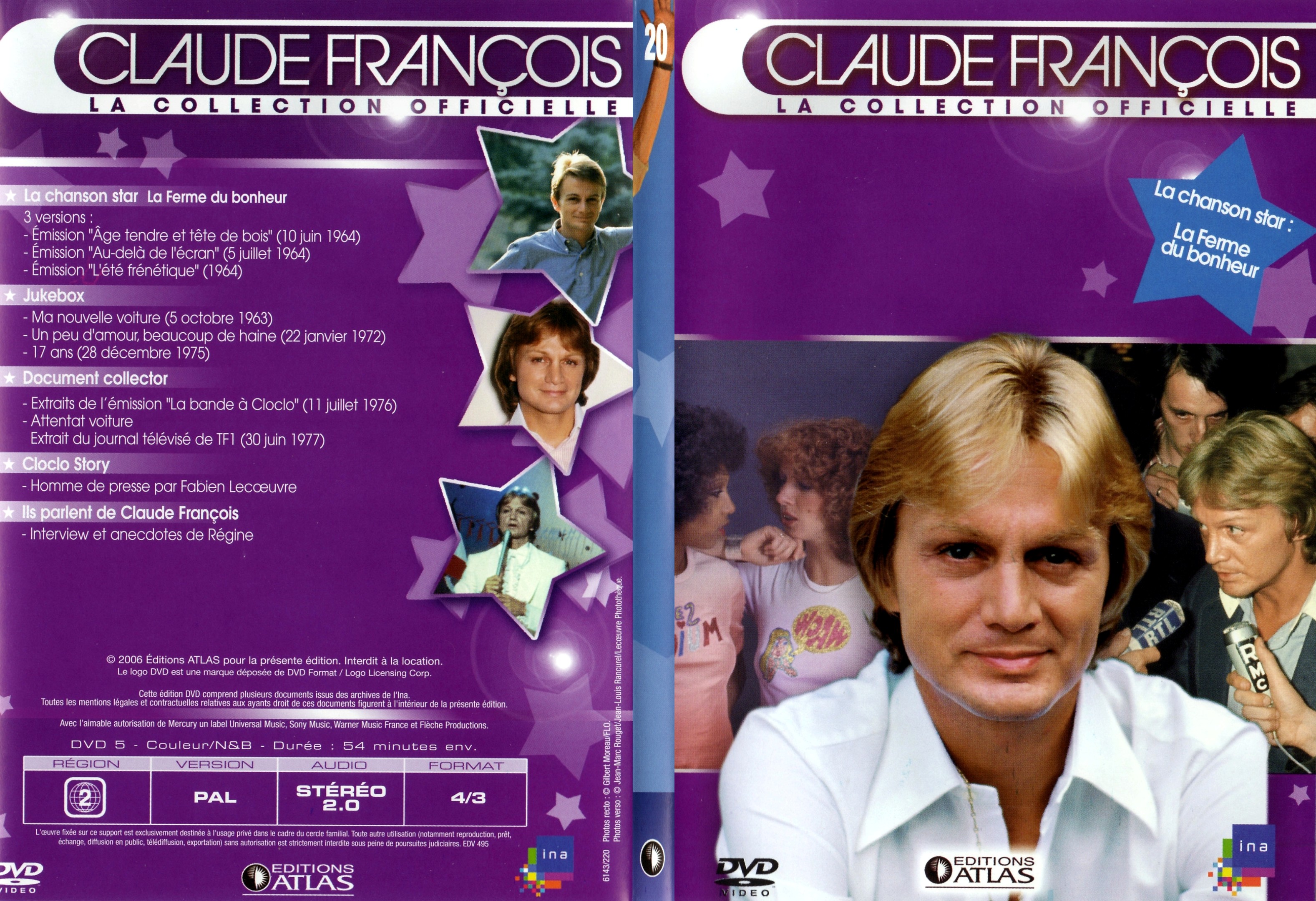 Jaquette DVD Claude francois le collection officielle vol 20 - SLIM