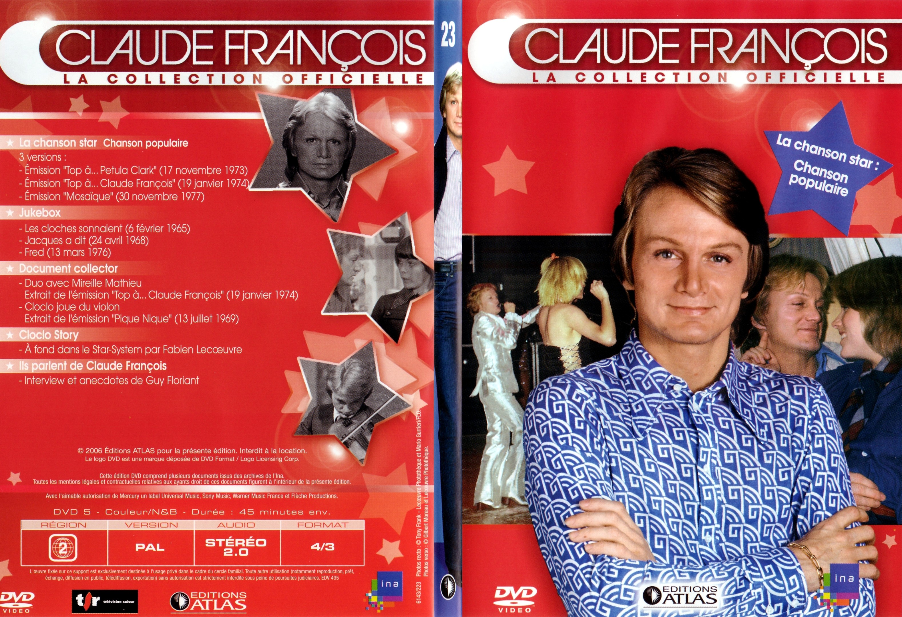 Jaquette DVD Claude francois le collection officielle vol 23 - SLIM