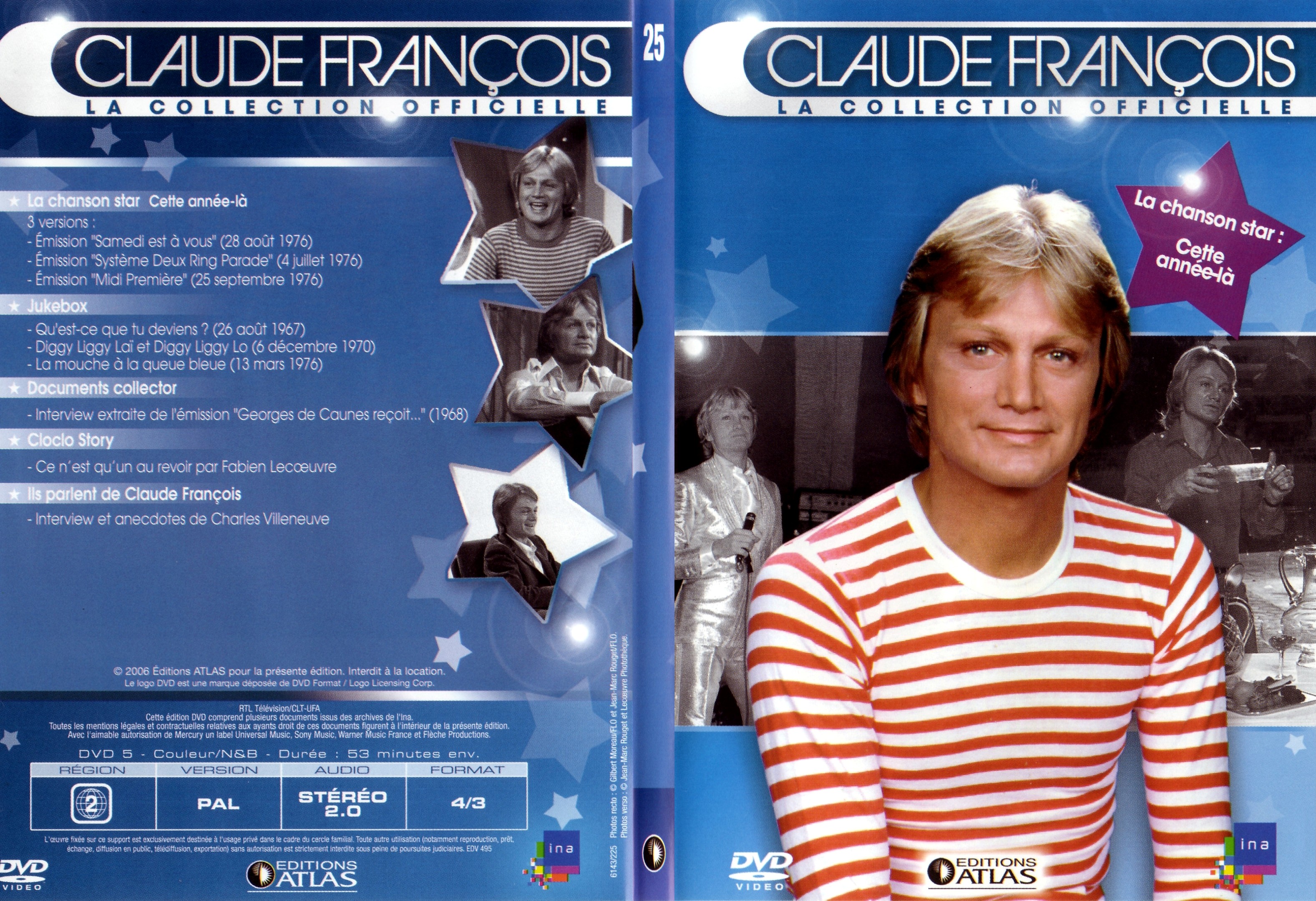 Jaquette DVD Claude francois le collection officielle vol 25 - SLIM
