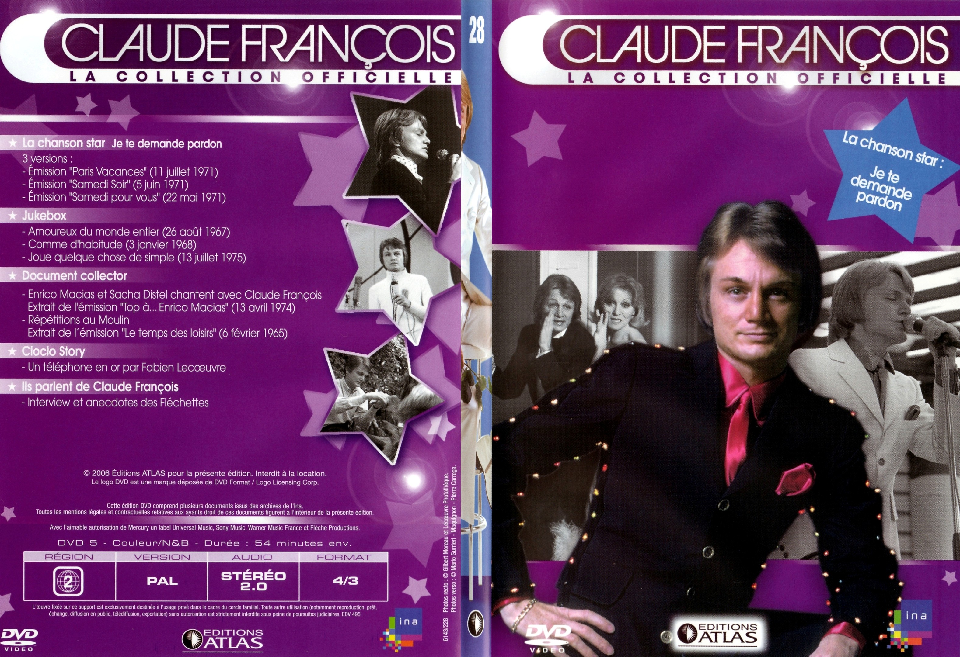 Jaquette DVD Claude francois le collection officielle vol 28 - SLIM