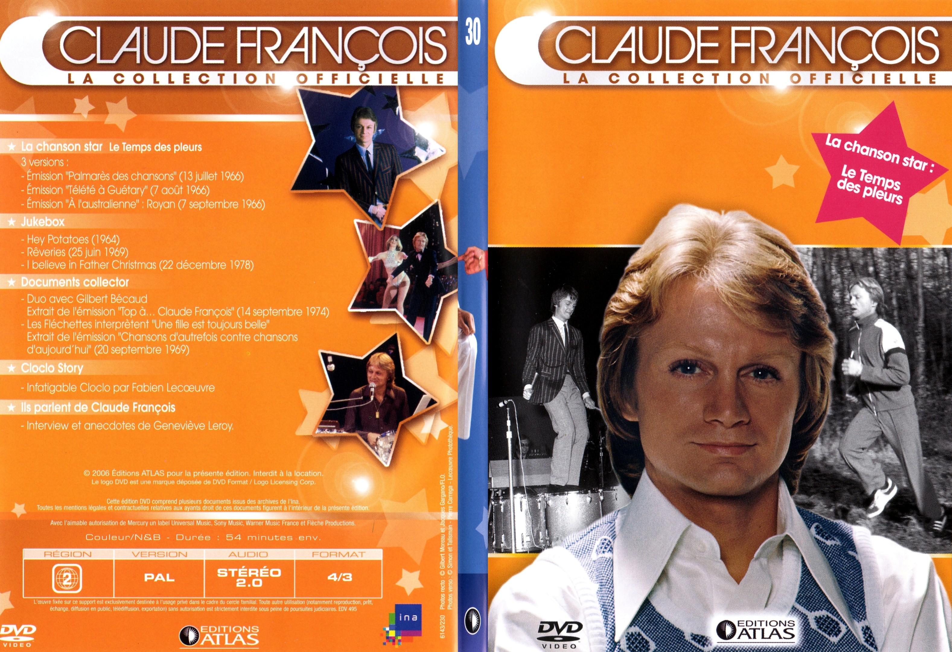 Jaquette DVD Claude francois le collection officielle vol 30 - SLIM
